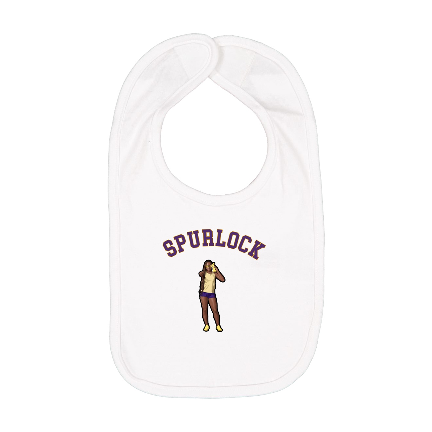 Infant Bib — Shirsey Arch in White