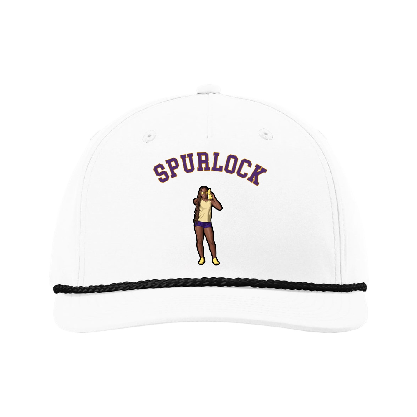 Five-Panel Classic Rope Cap — Shirsey Arch in White