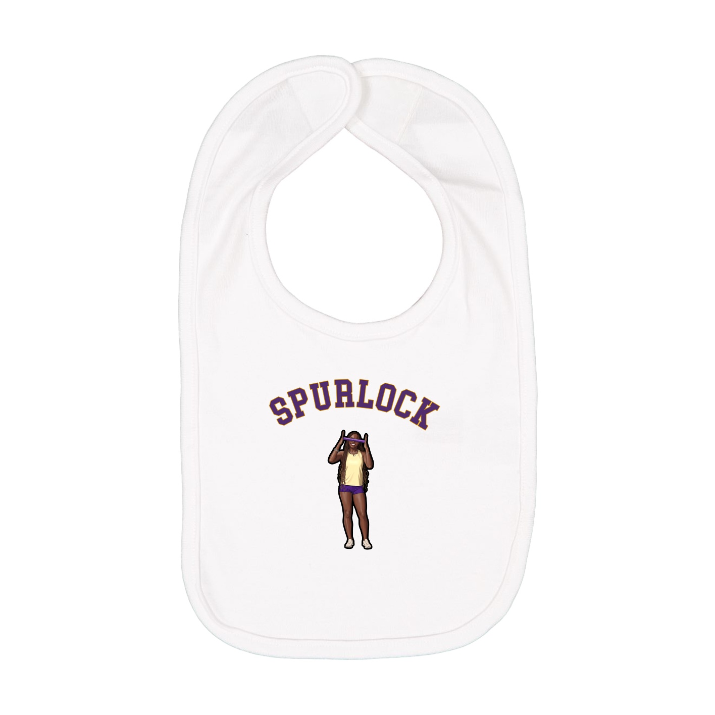 Infant Bib — Shirsey Arch in White