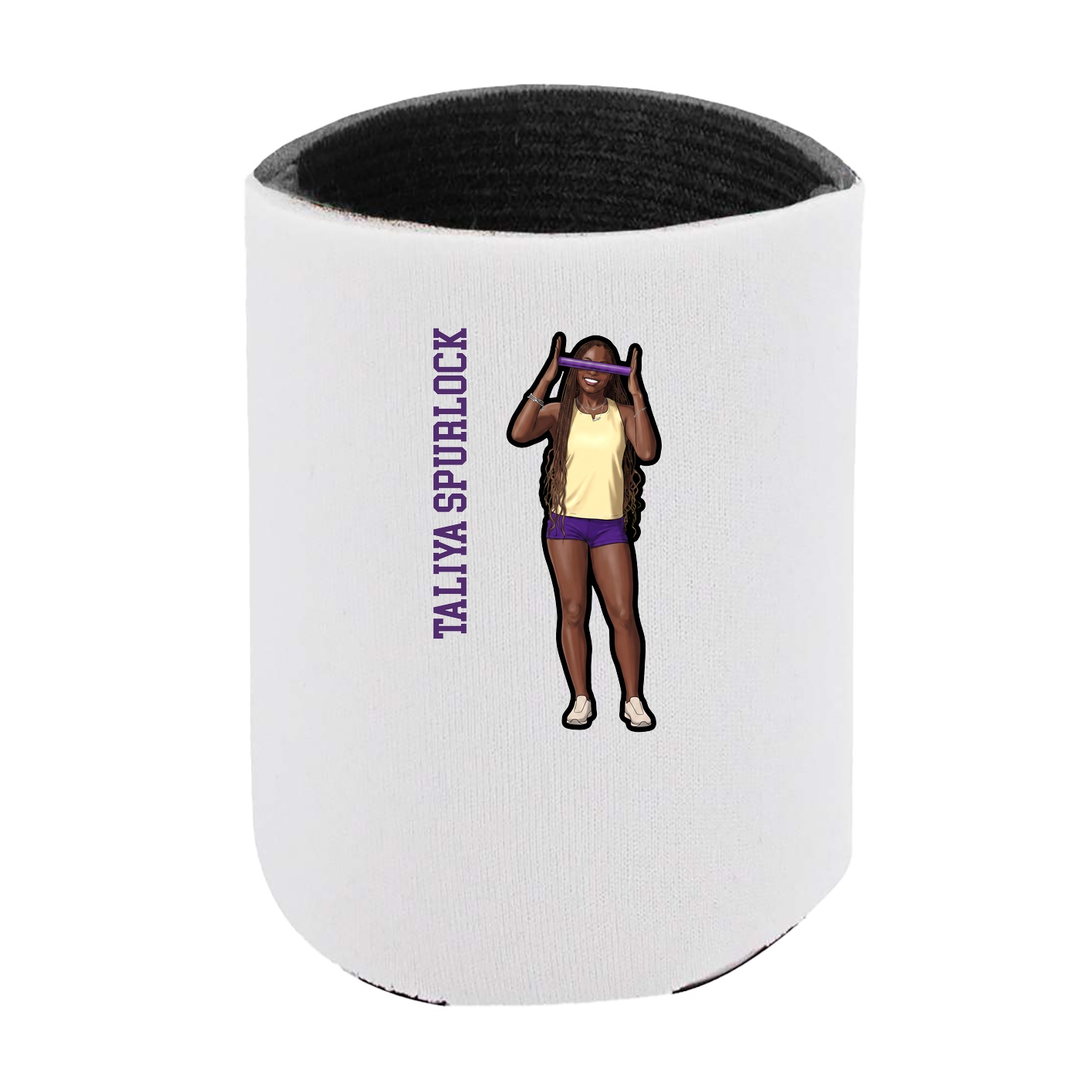 Can Holder — Name Vertical in White