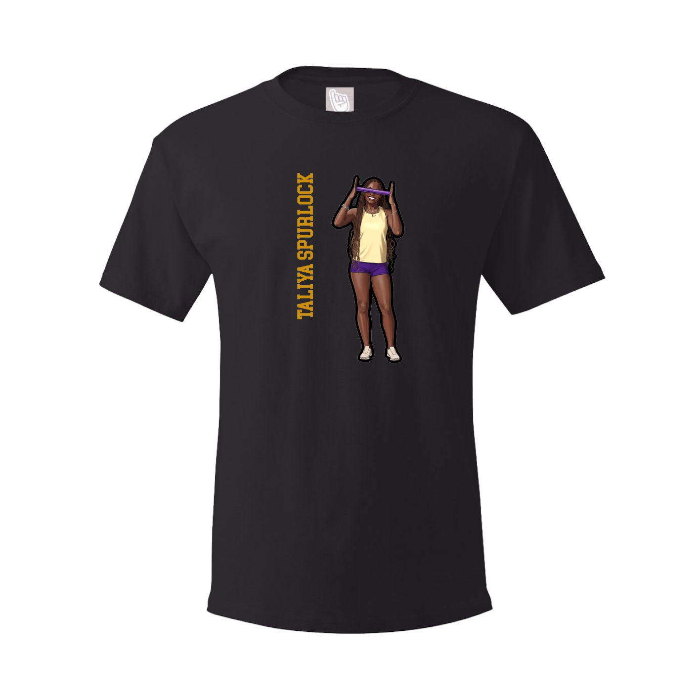 Tee — Name Vertical in Black