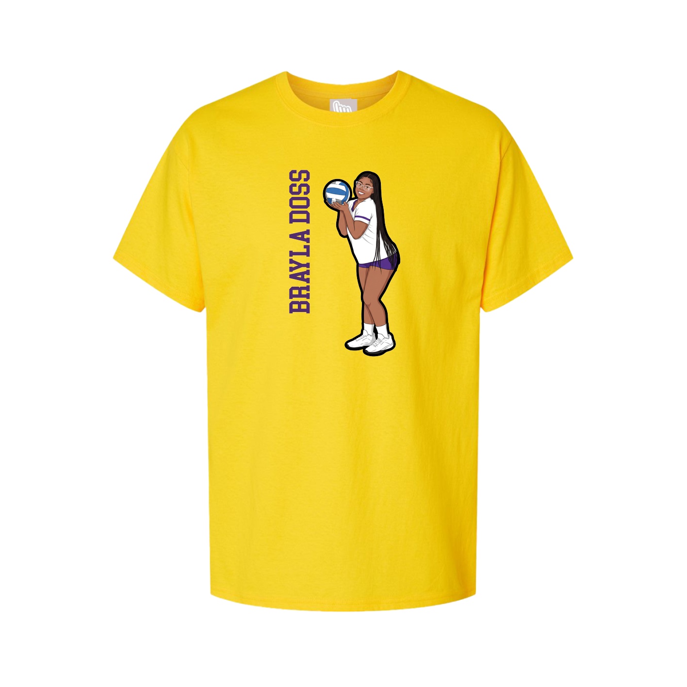 Tee — Name Vertical in Gold