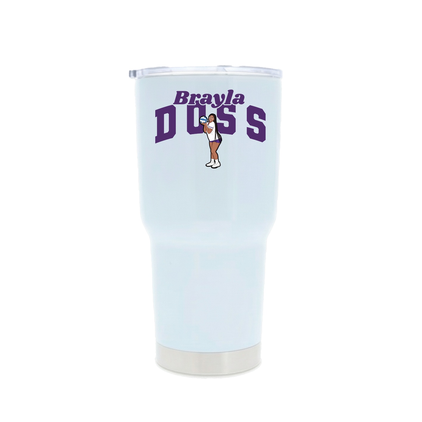 30oz Stainless Steel Tumbler — Signature Arch in White