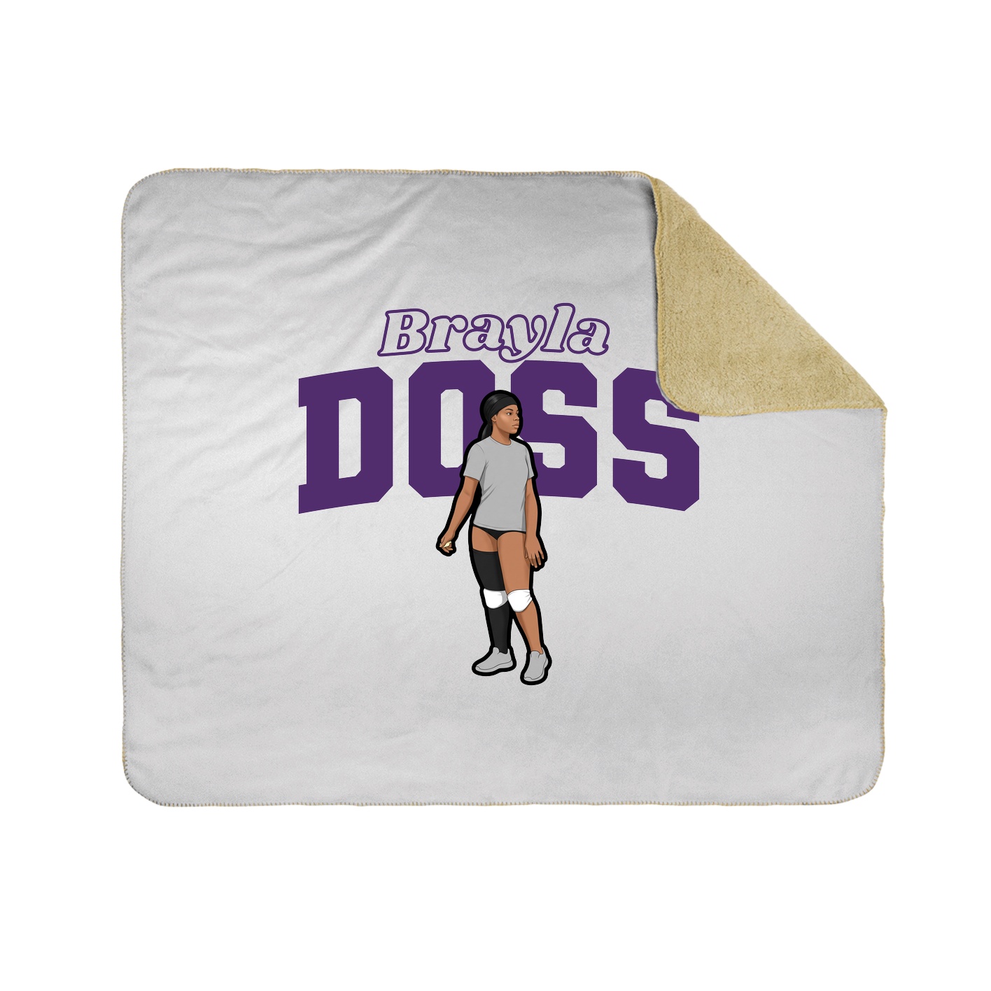 Throw Blanket — Name Arch in White