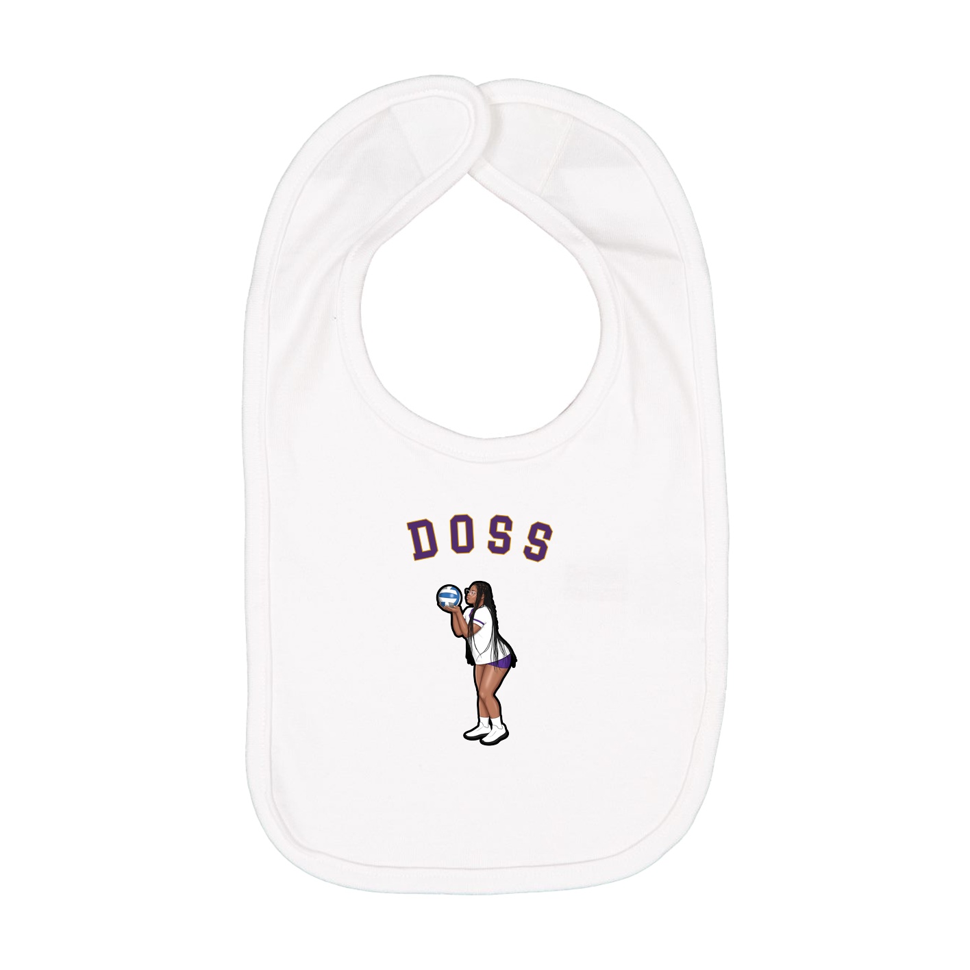 Infant Bib — Shirsey Arch in White