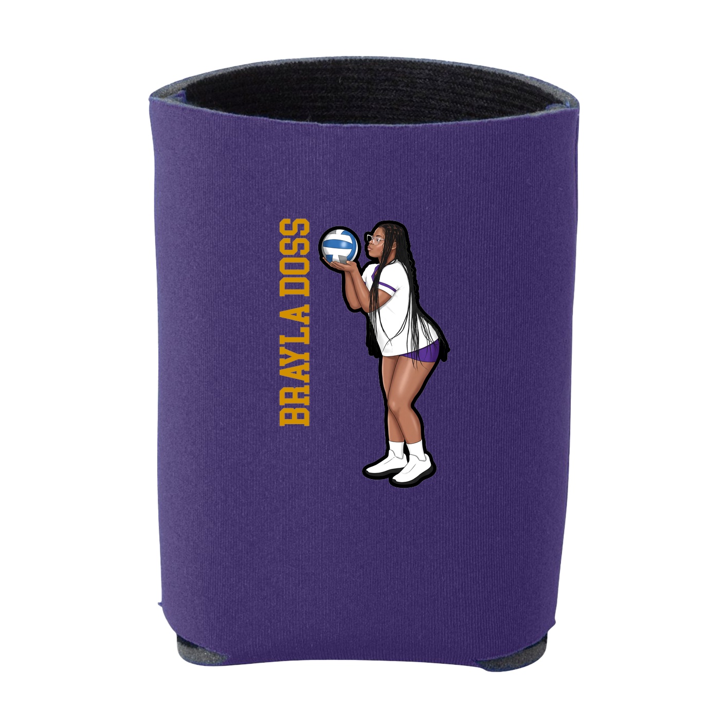 Can Holder — Name Vertical in Purple