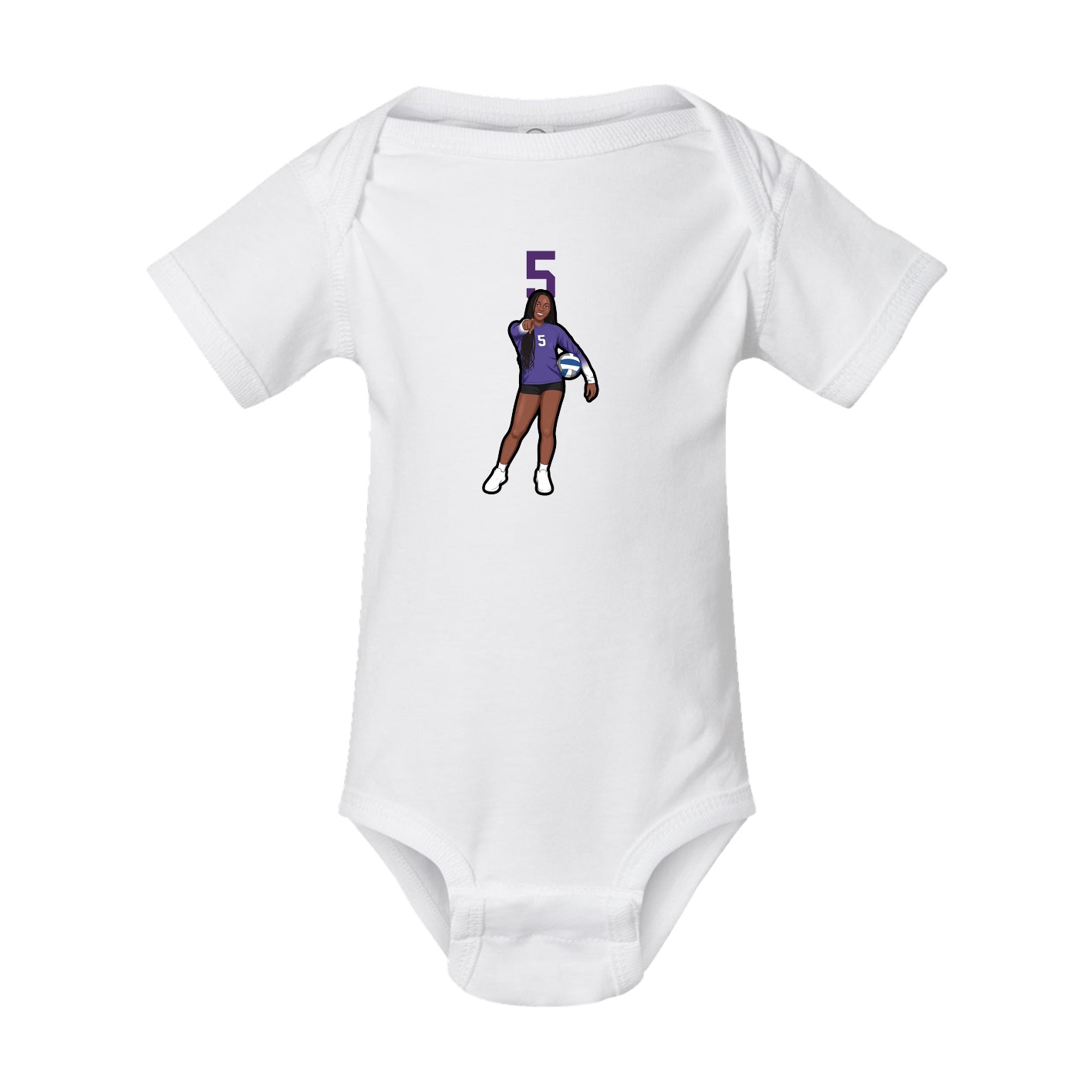 Baby Onesie — Number Top in White