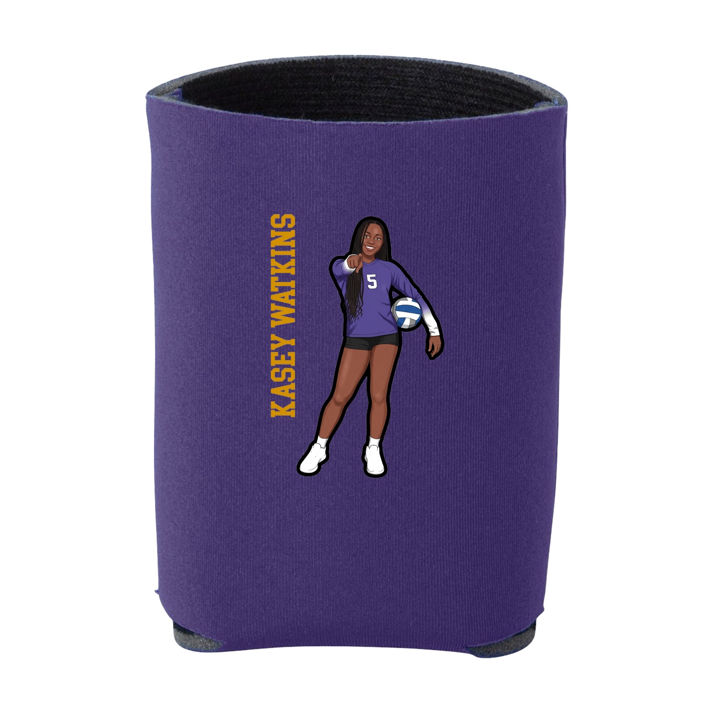 Can Holder — Name Vertical in Purple