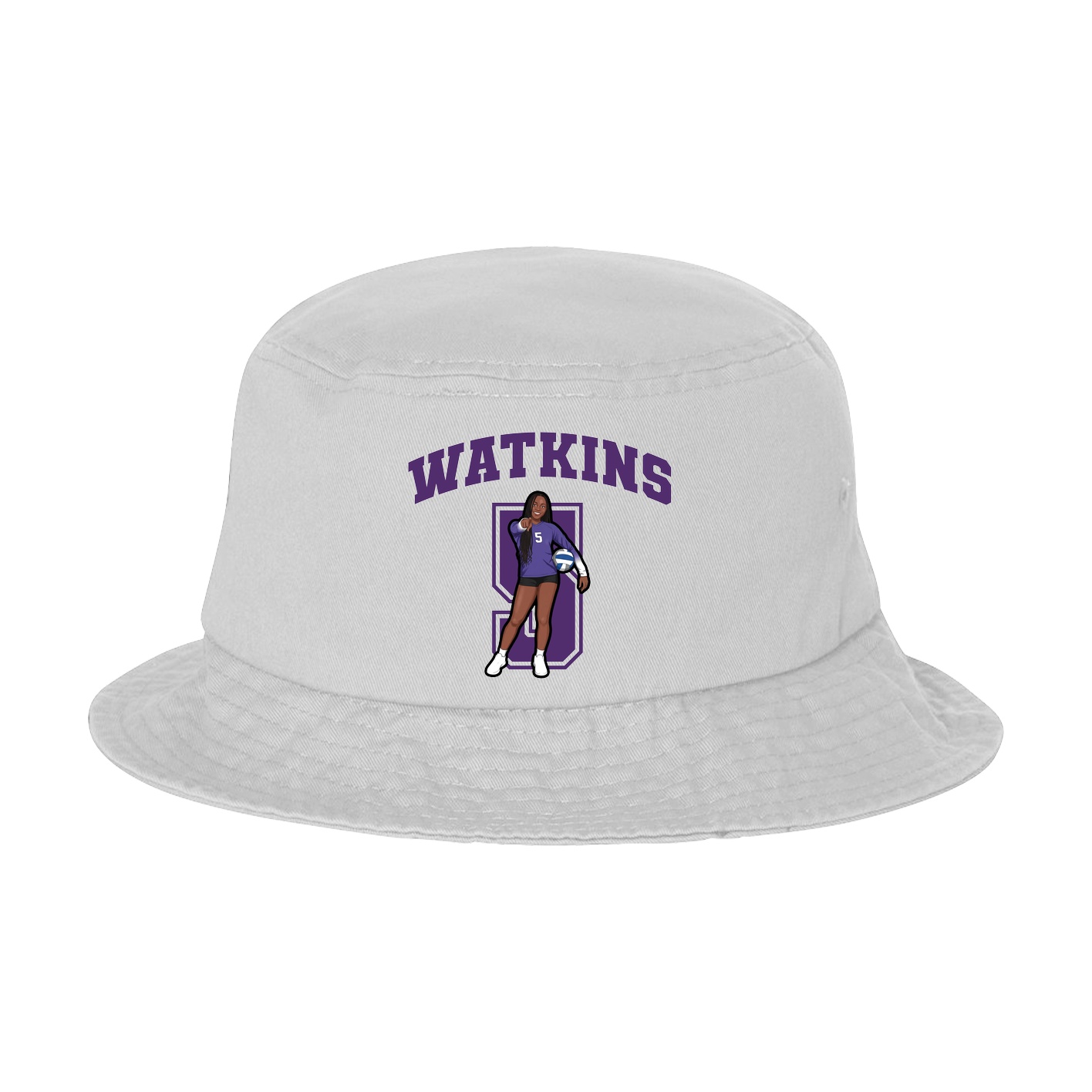 Bucket Cap — Number in White