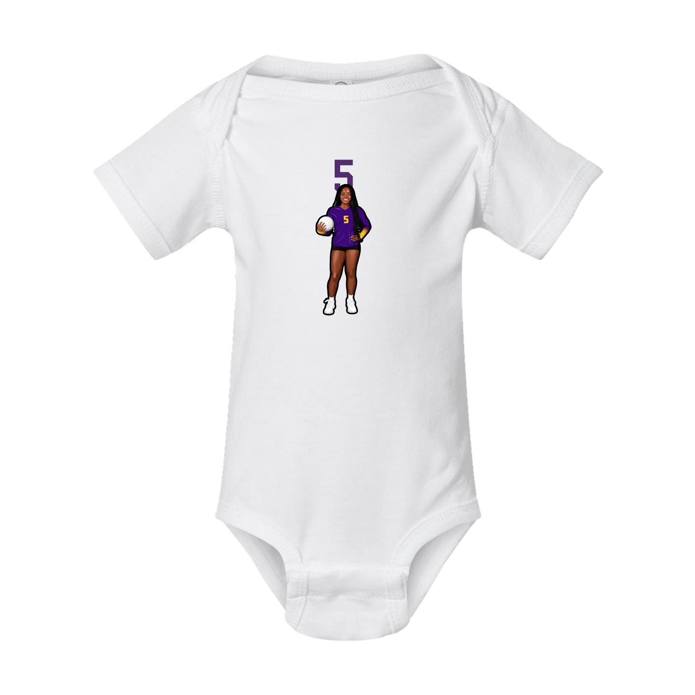 Baby Onesie — Number Top in White
