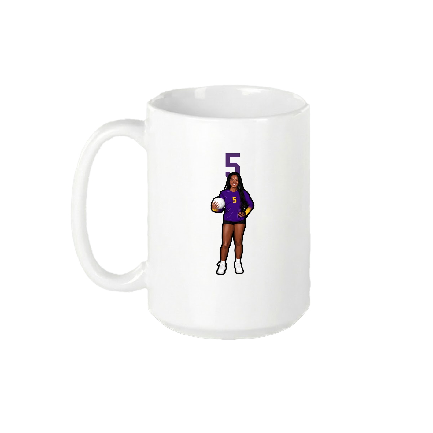 15oz Coffee Mug — Number Top in White