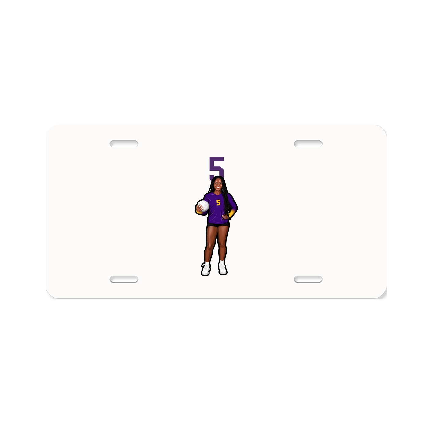 License Plate — Number Top in Classic