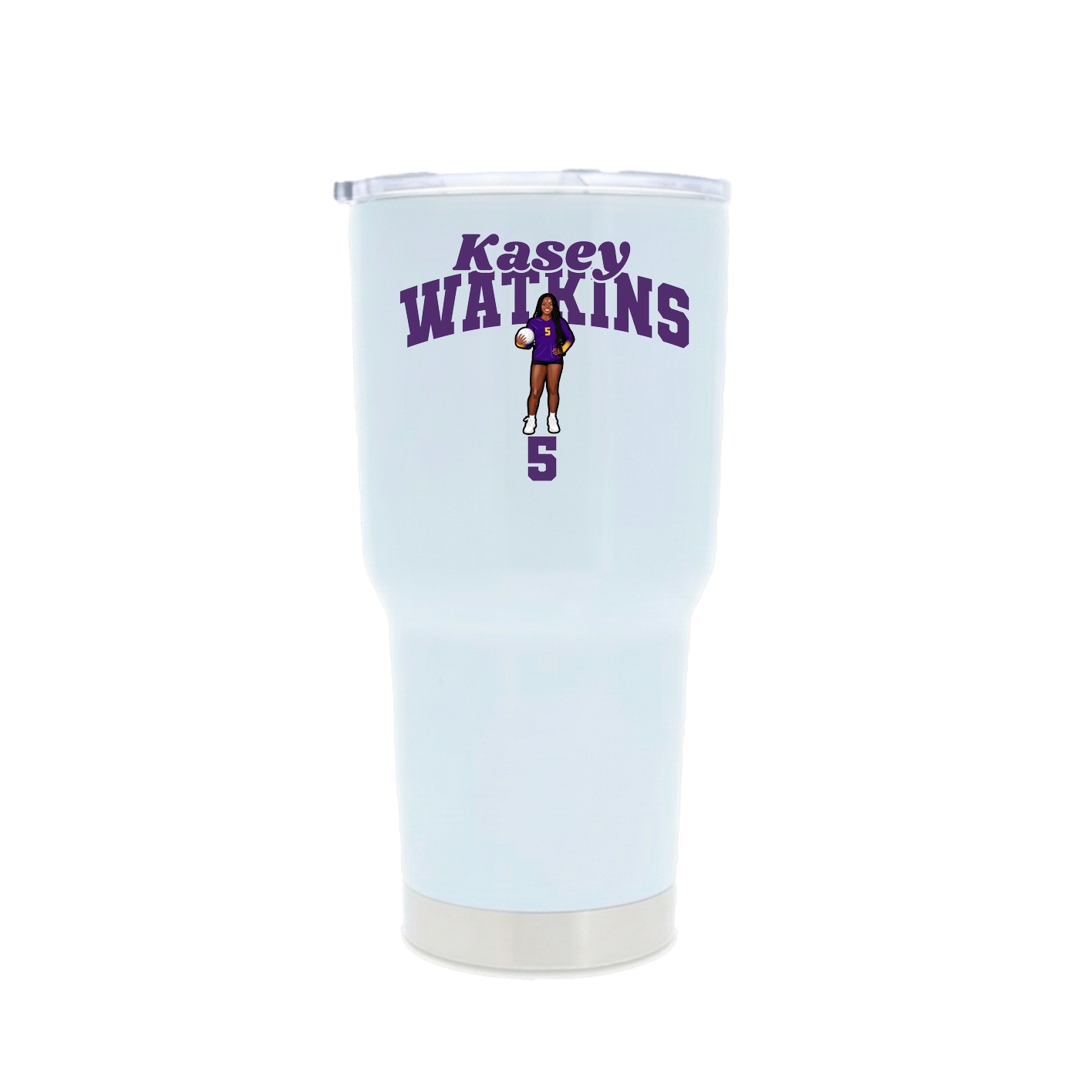 30oz Stainless Steel Tumbler — Signature Arch in White