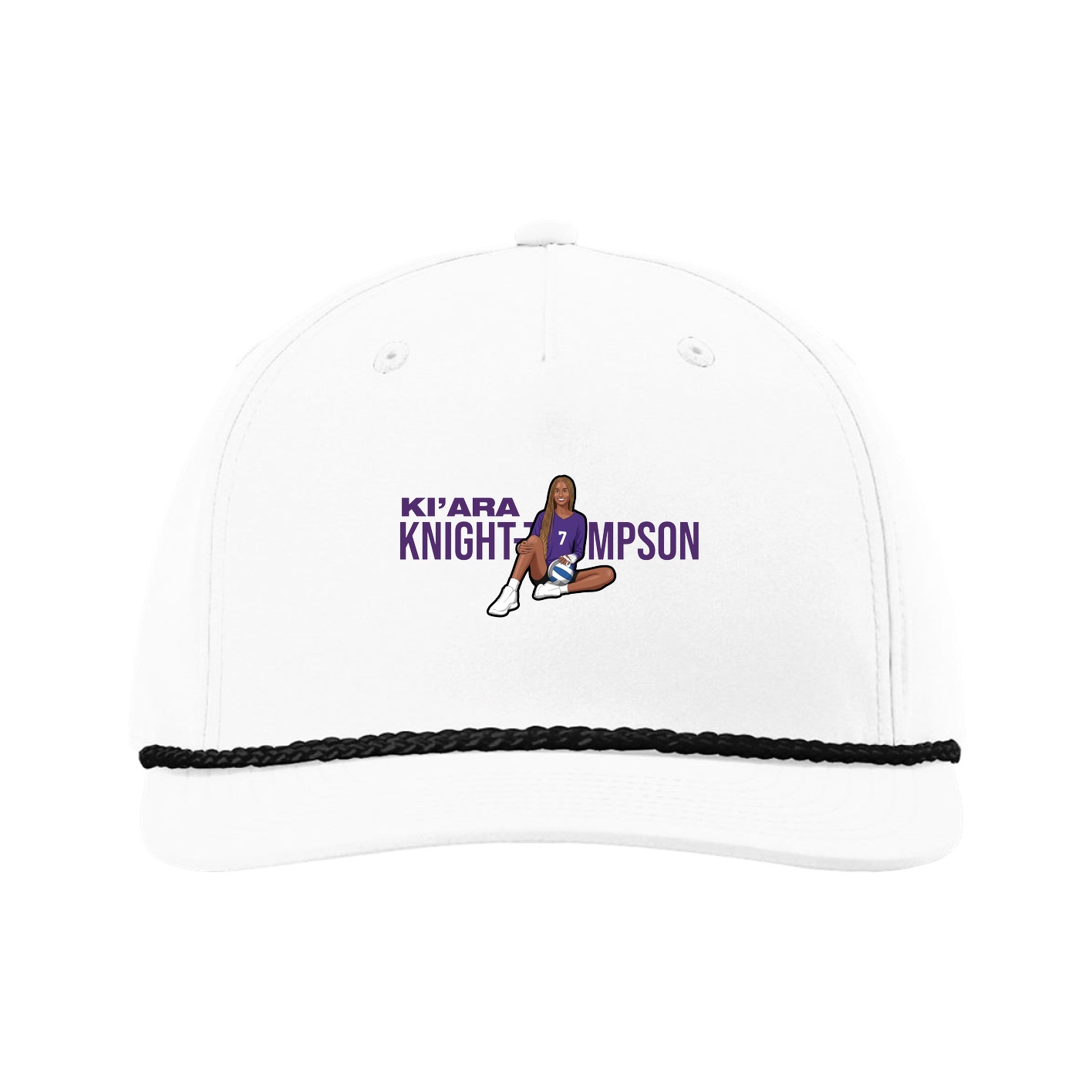 Five-Panel Classic Rope Cap — Player Name in White