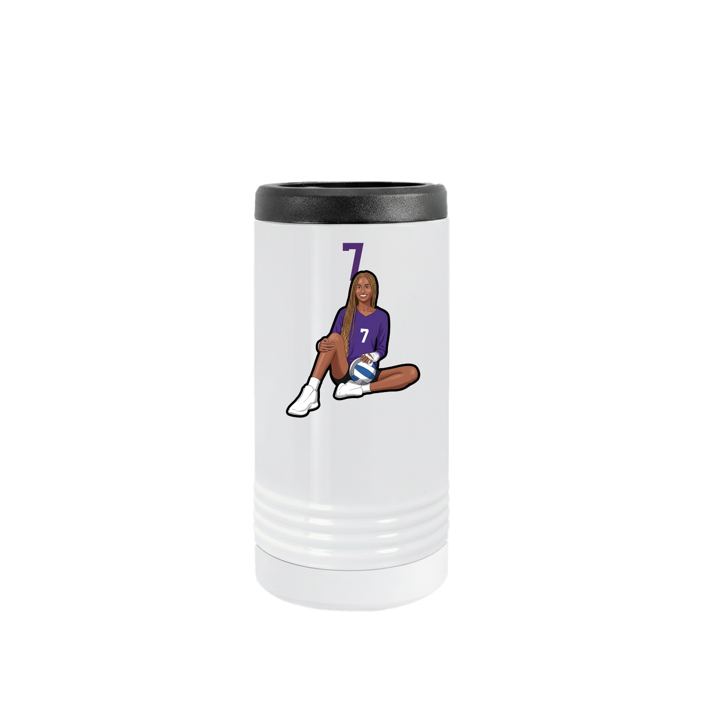 Slim Beverage Holder — Number Top in White