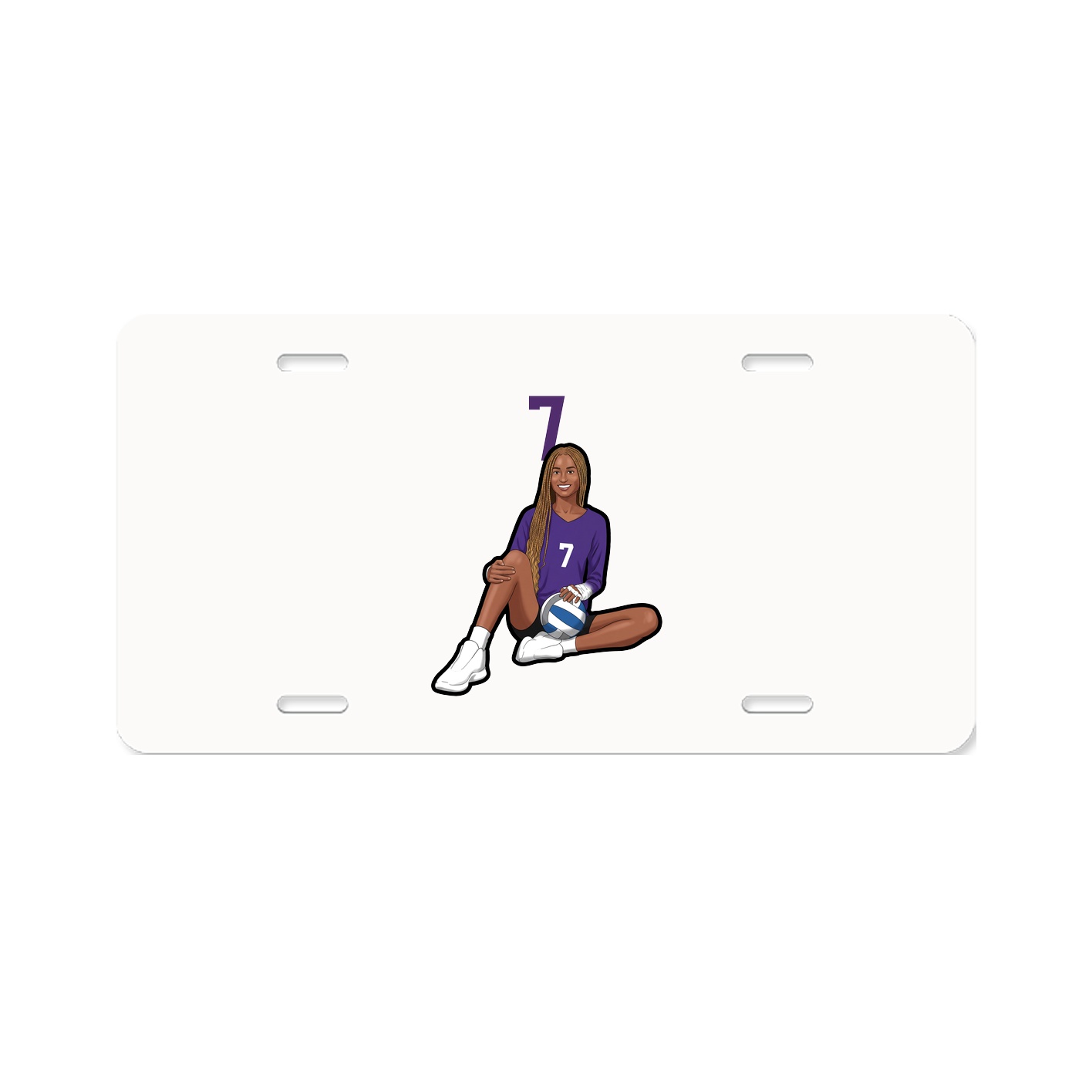 License Plate — Number Top in Classic