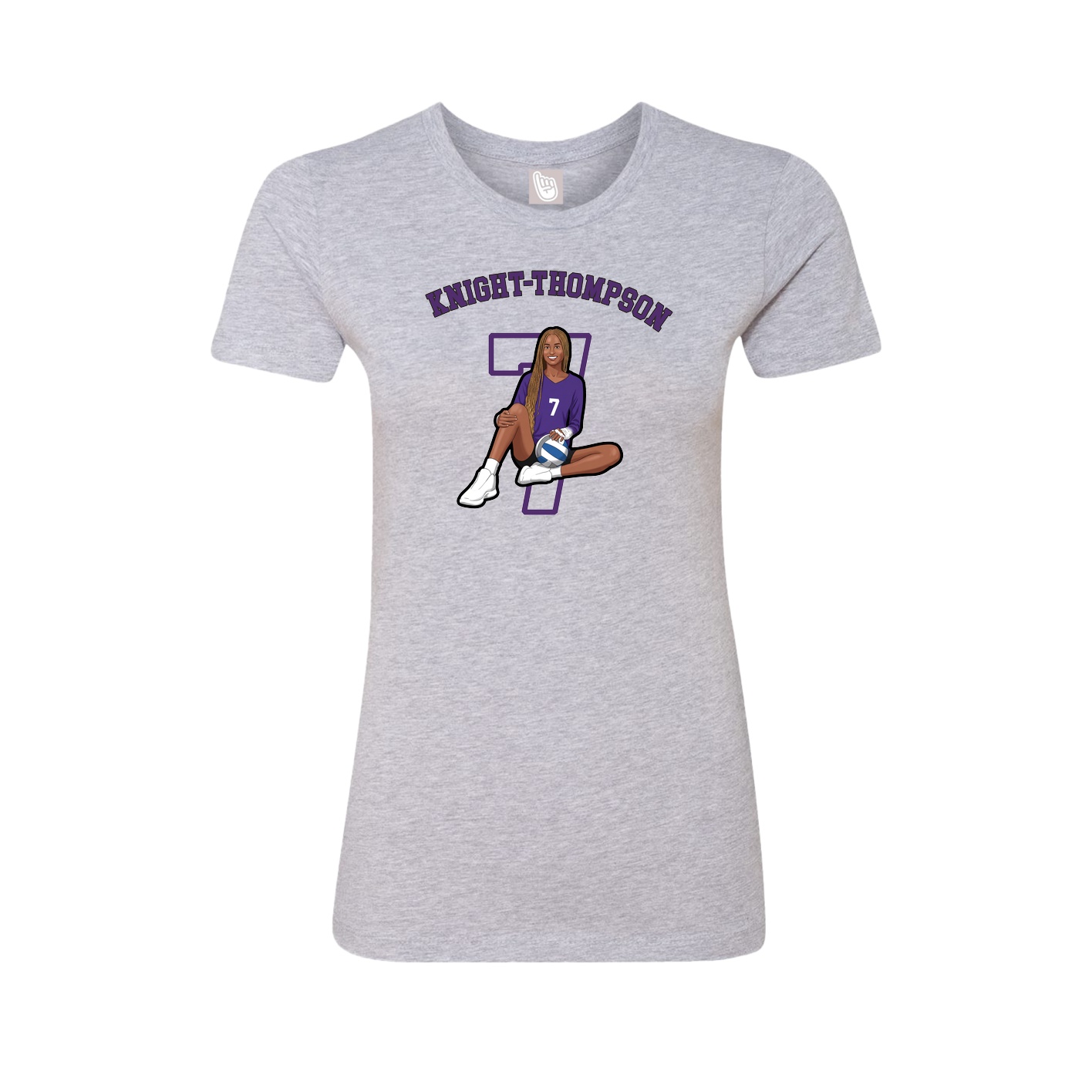 Fitted Women's Tee — Shirsey Arch in Grey