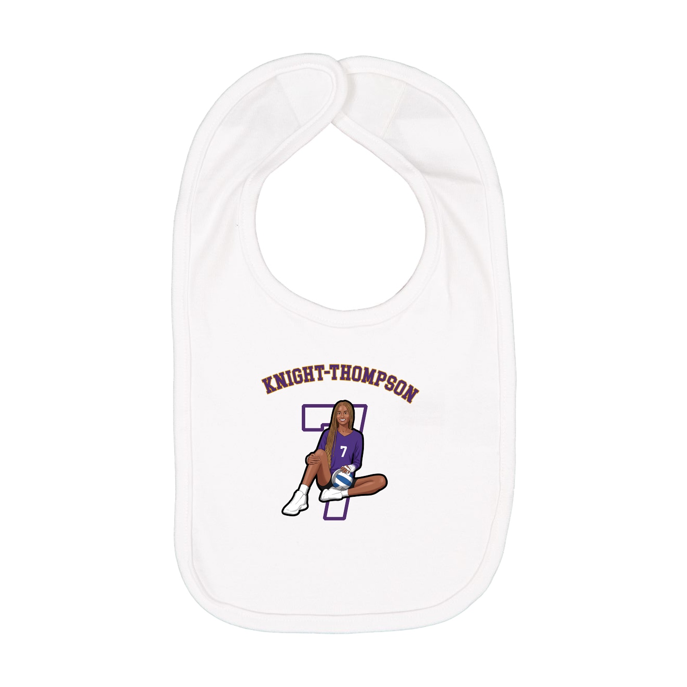 Infant Bib — Shirsey Arch in White