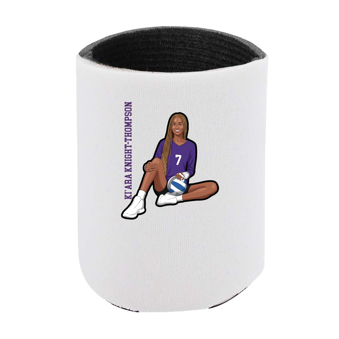 Can Holder — Name Vertical in White