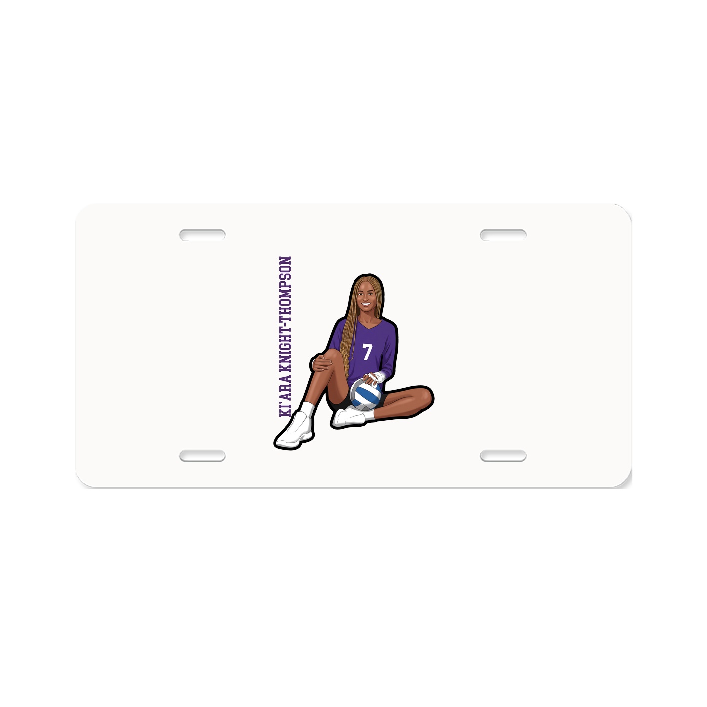 License Plate — Name Vertical in Classic