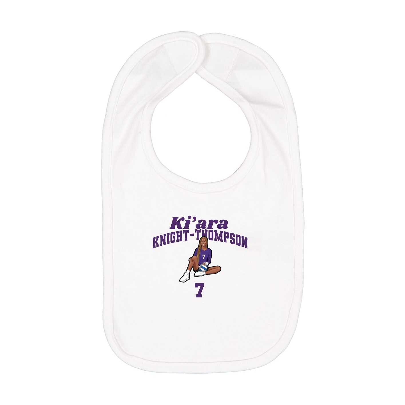 Infant Bib — Signature Arch in White