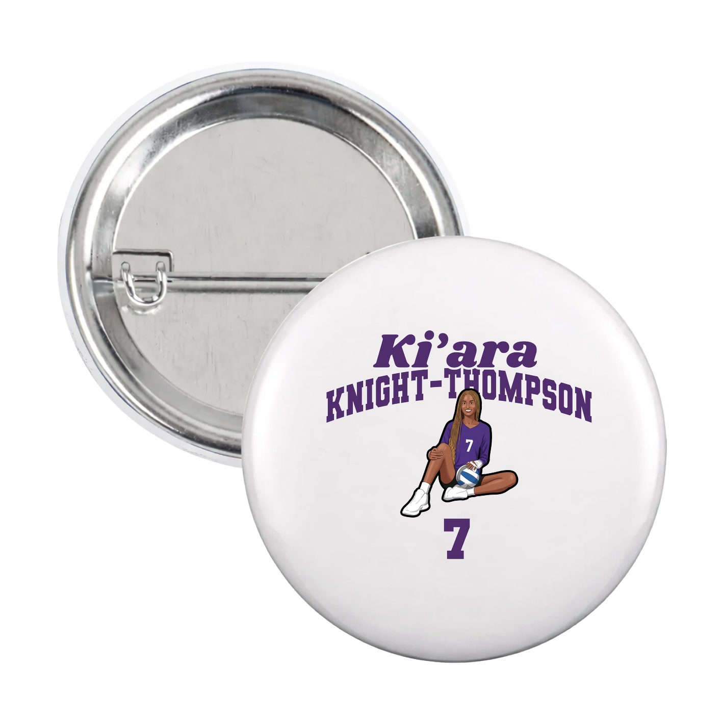 Game Day Button — Signature Arch in White