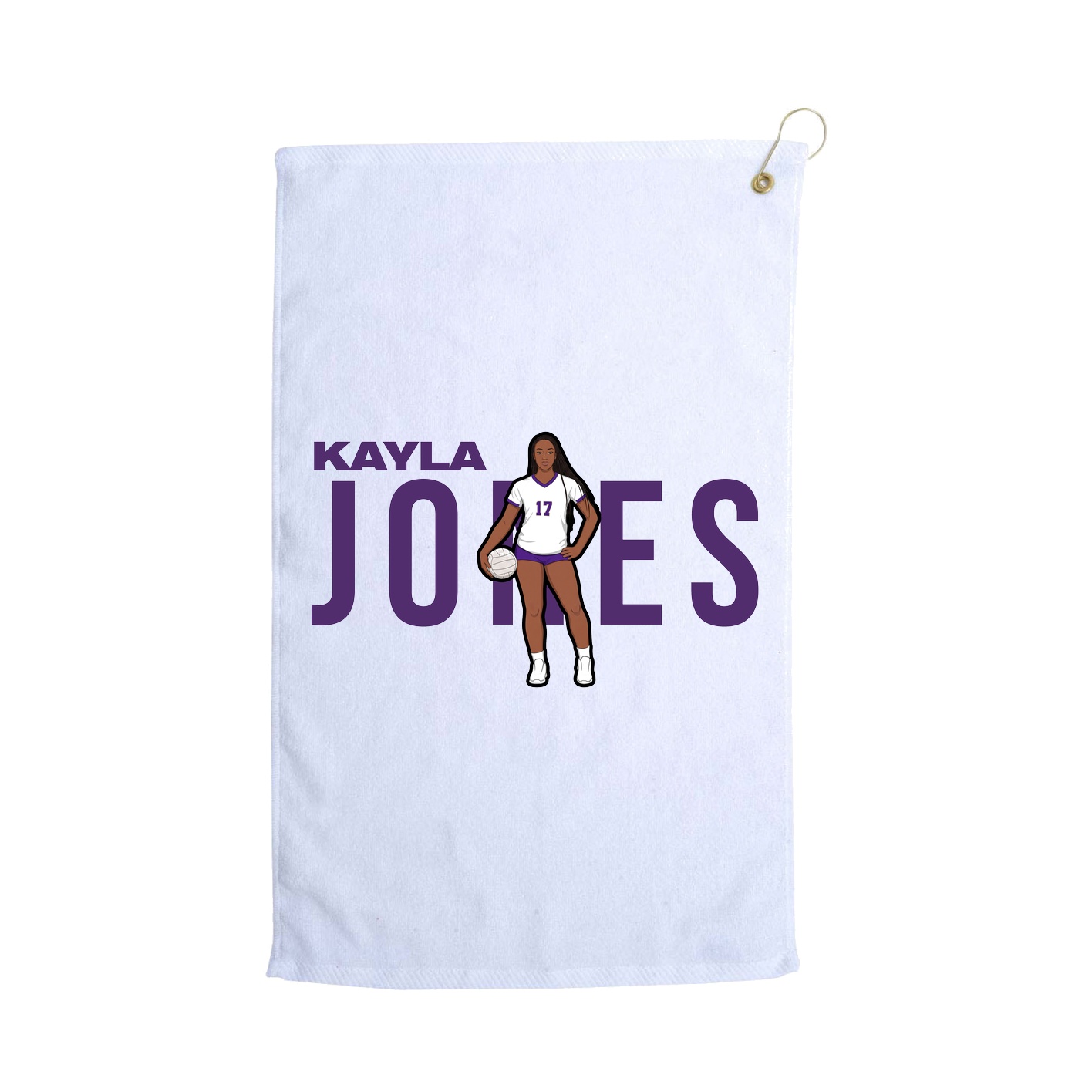 Golf Towel — Player Name in White