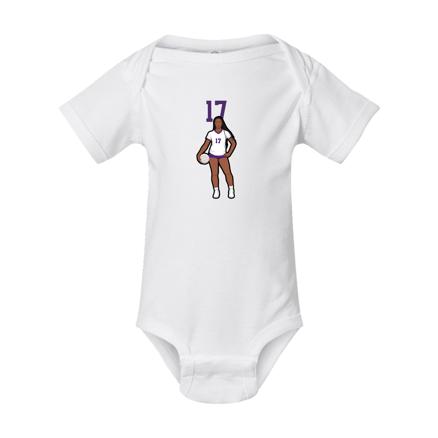 Baby Onesie — Number Top in White