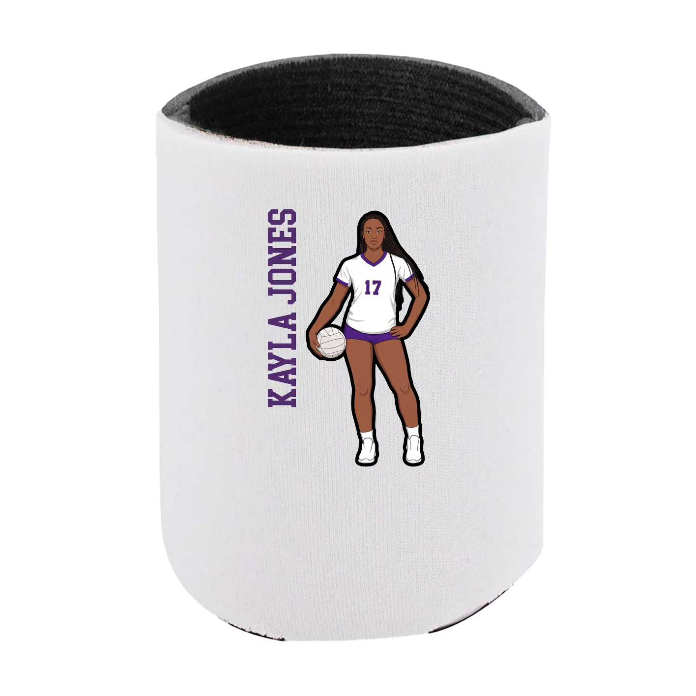 Can Holder — Name Vertical in White