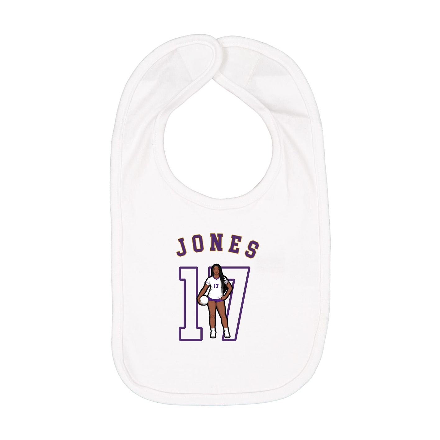 Infant Bib — Shirsey Arch in White
