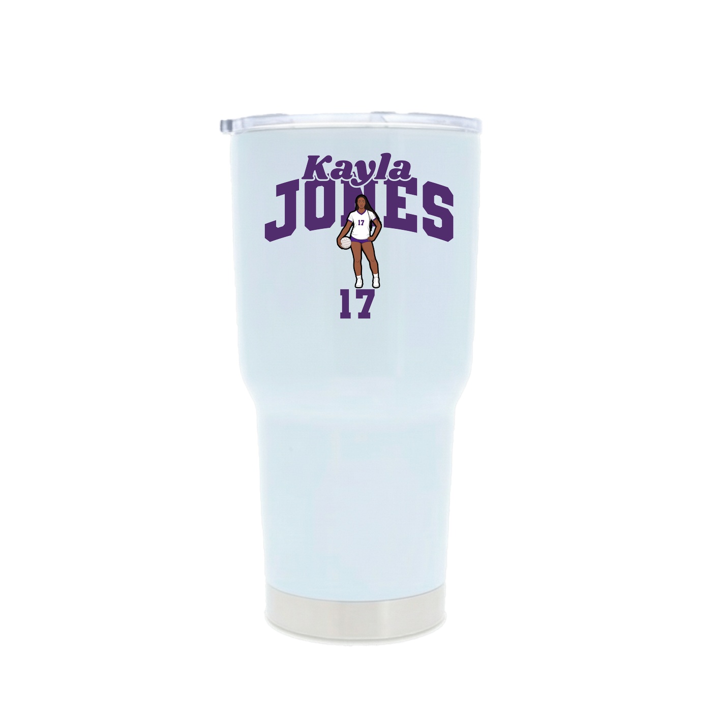 30oz Stainless Steel Tumbler — Signature Arch in White