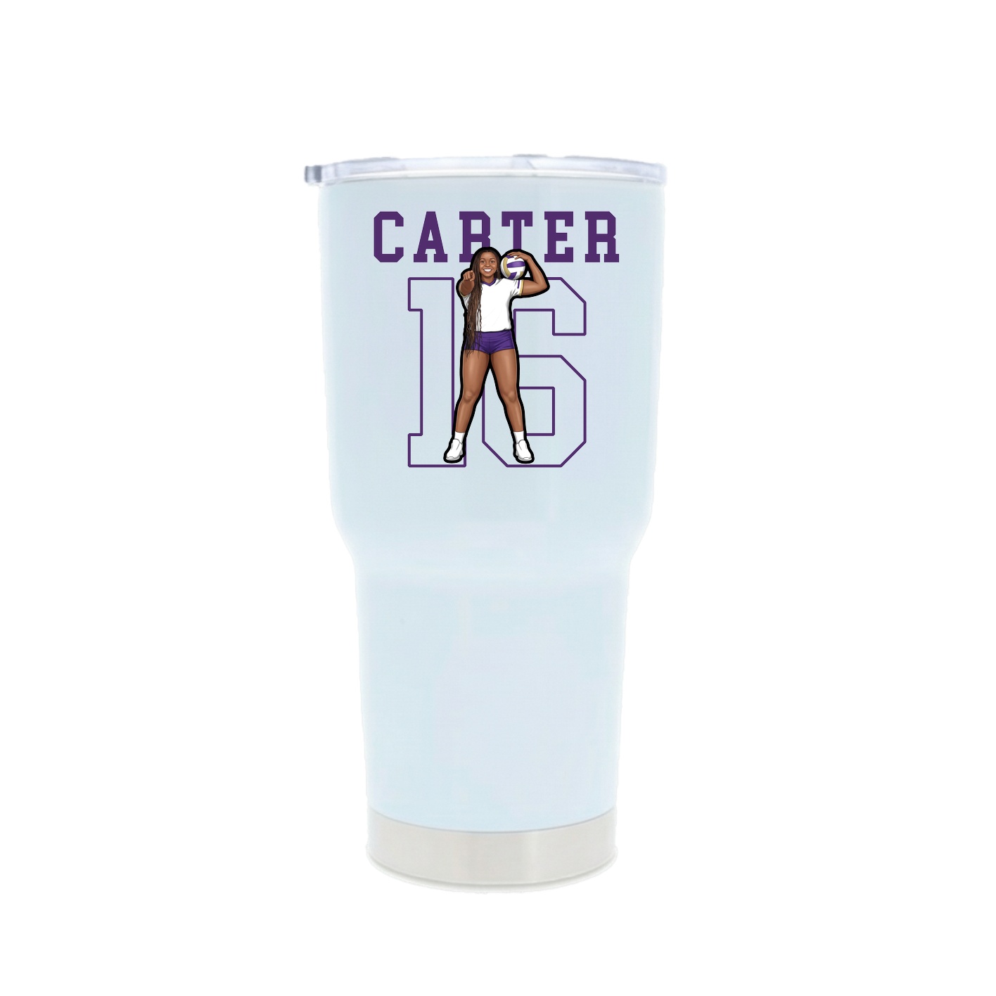 30oz Stainless Steel Tumbler — Shirsey in White