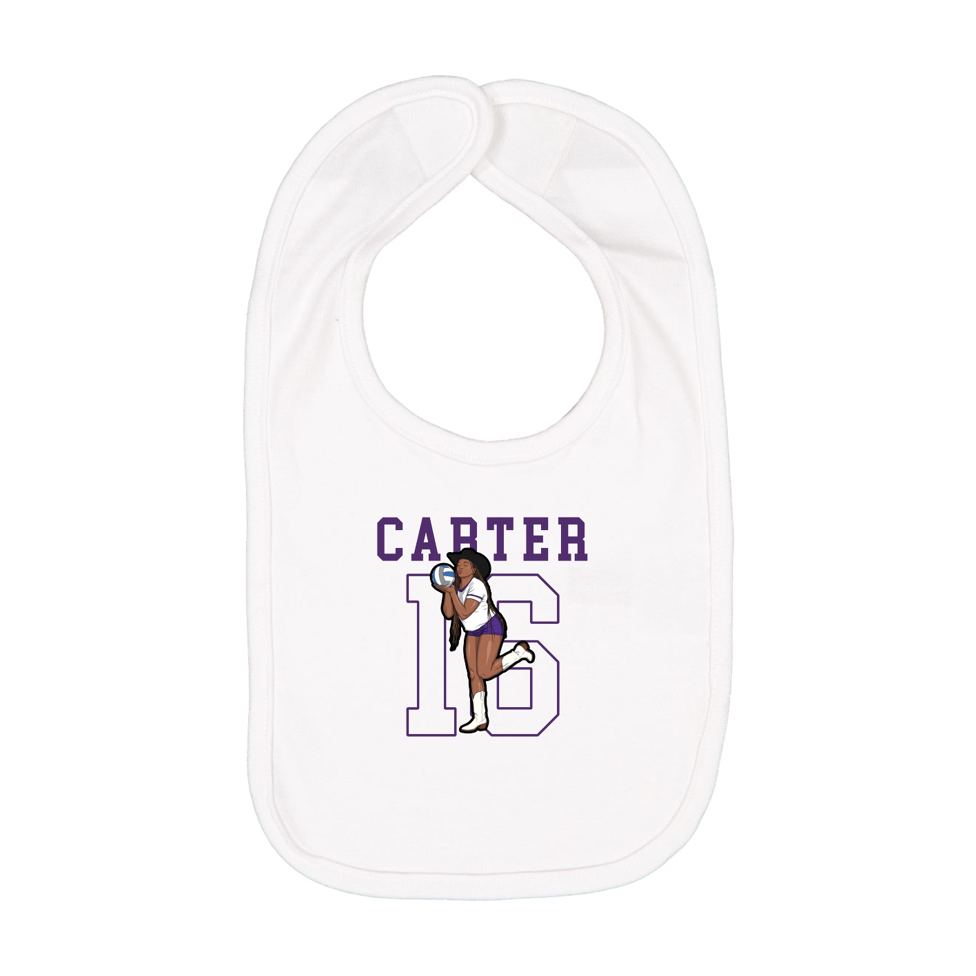 Infant Bib — Shirsey in White