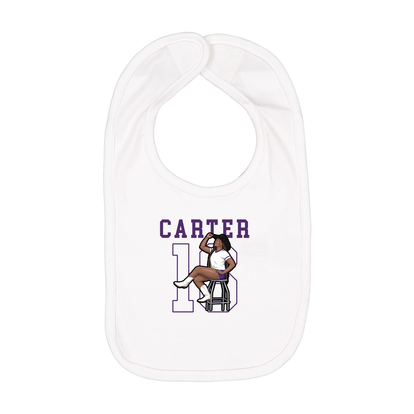 Infant Bib — Shirsey in White