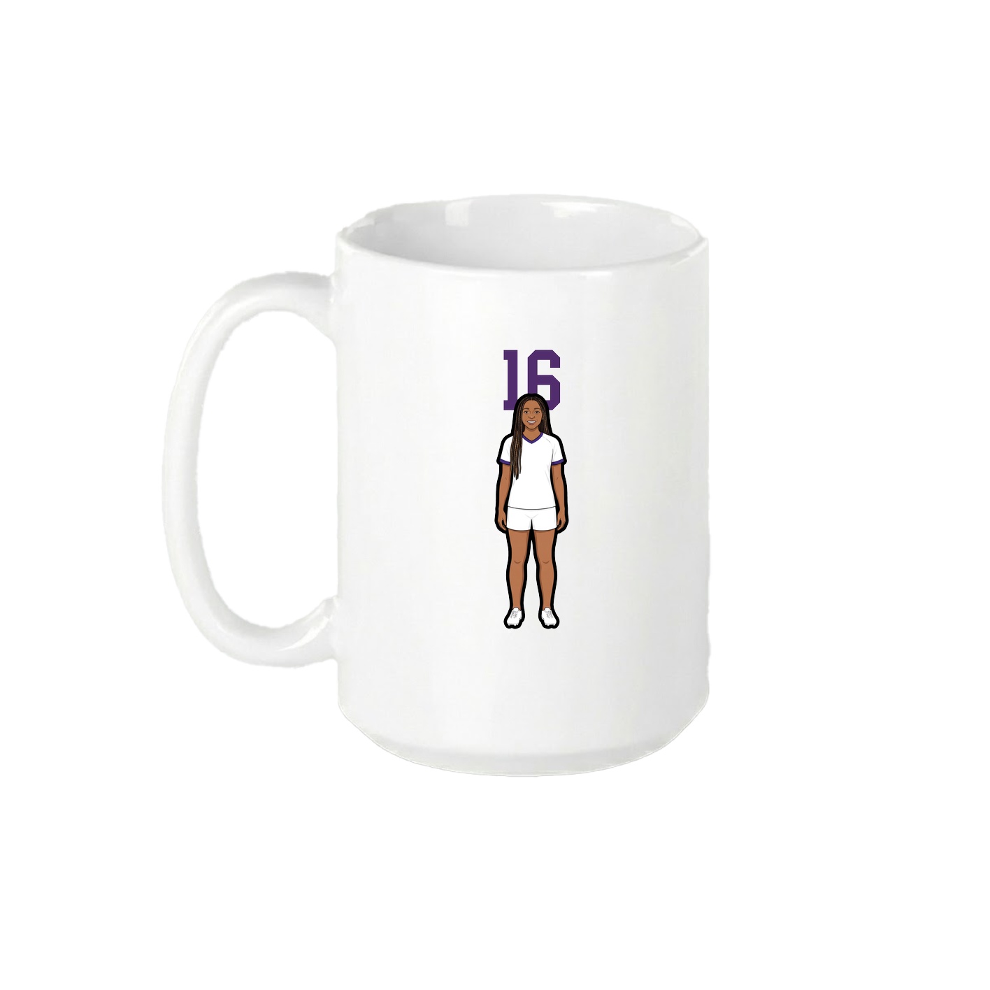 15oz Coffee Mug — Number Top in White