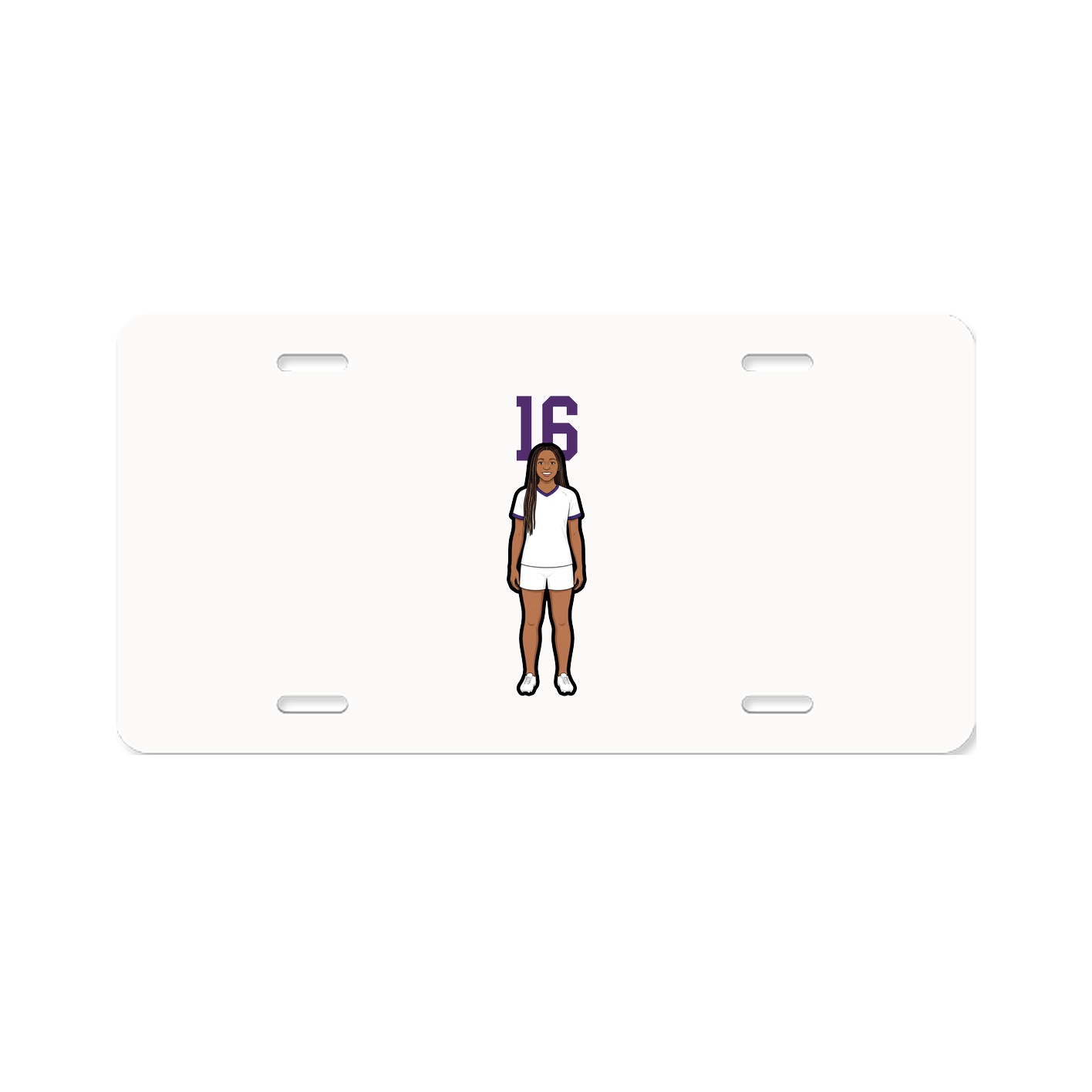 License Plate — Number Top in Classic