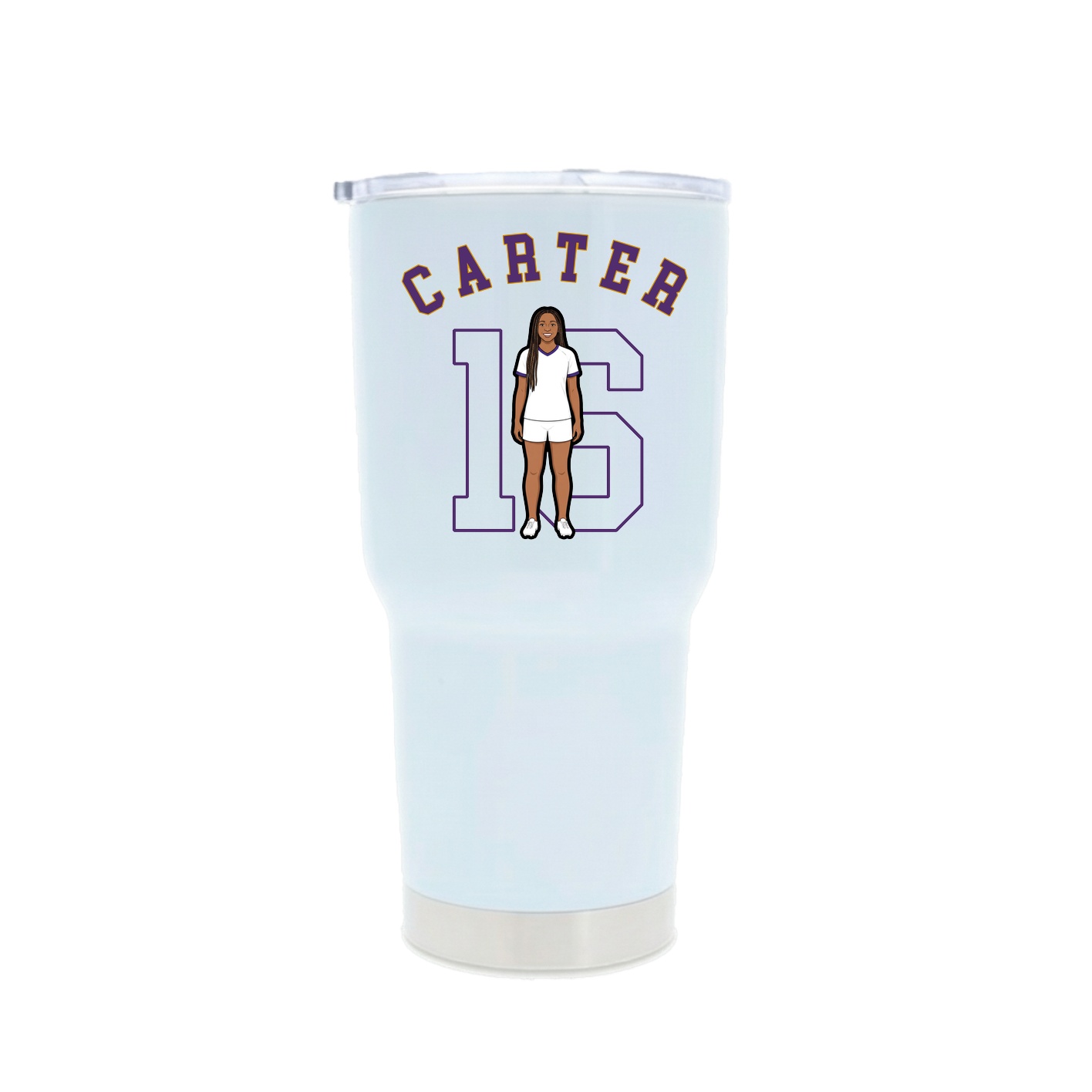 30oz Stainless Steel Tumbler — Shirsey Arch in White