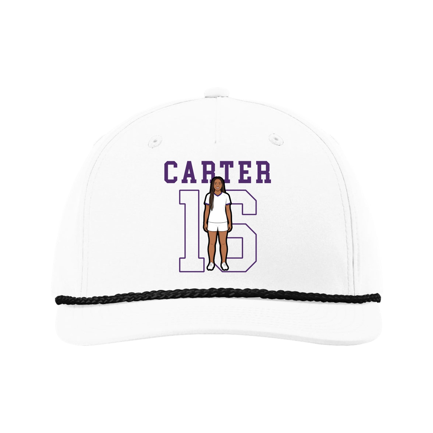 Five-Panel Classic Rope Cap — Shirsey in White