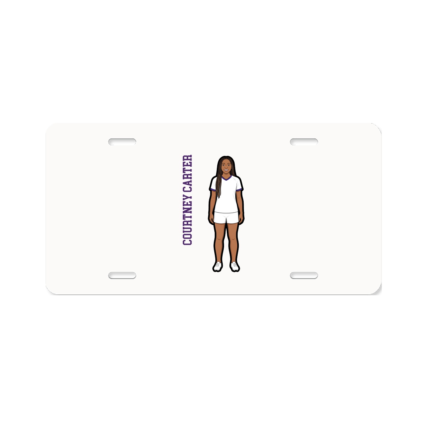 License Plate — Name Vertical in Classic