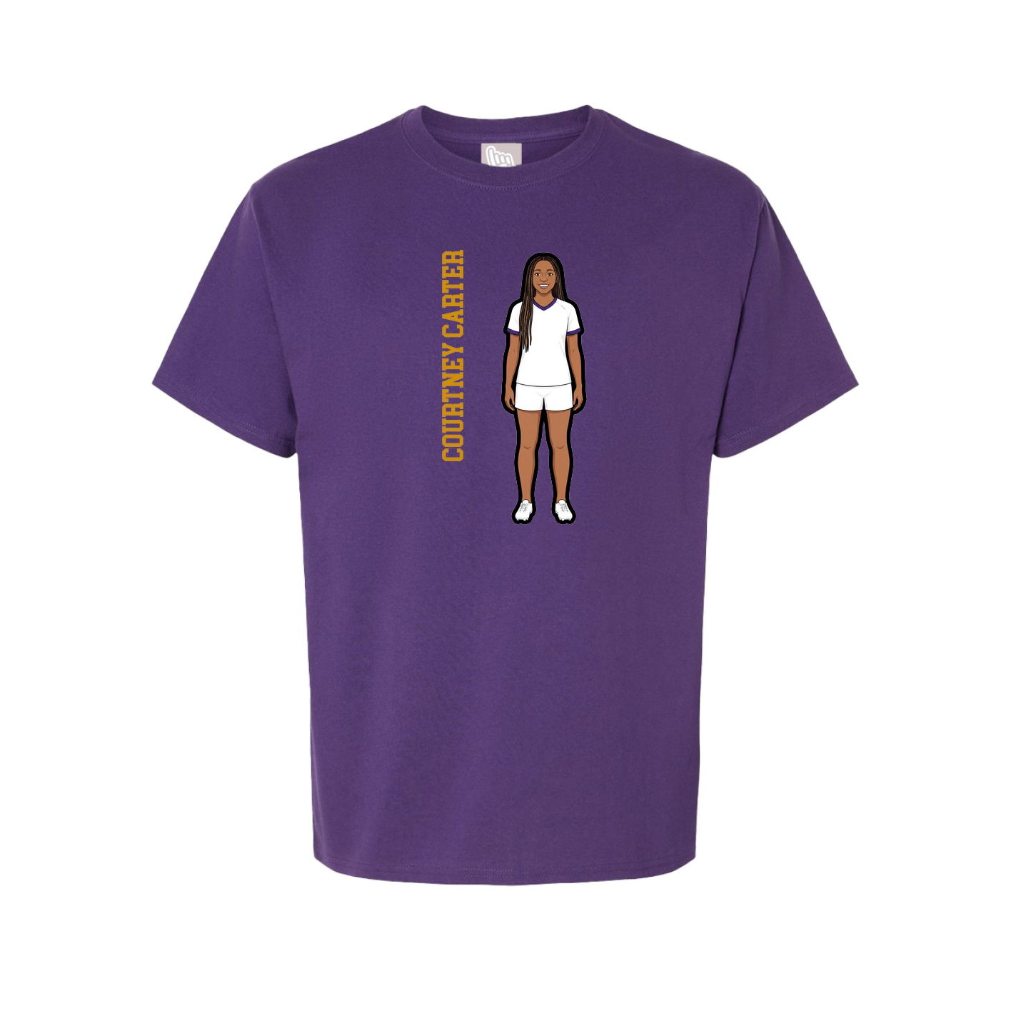 Tee — Name Vertical in Purple