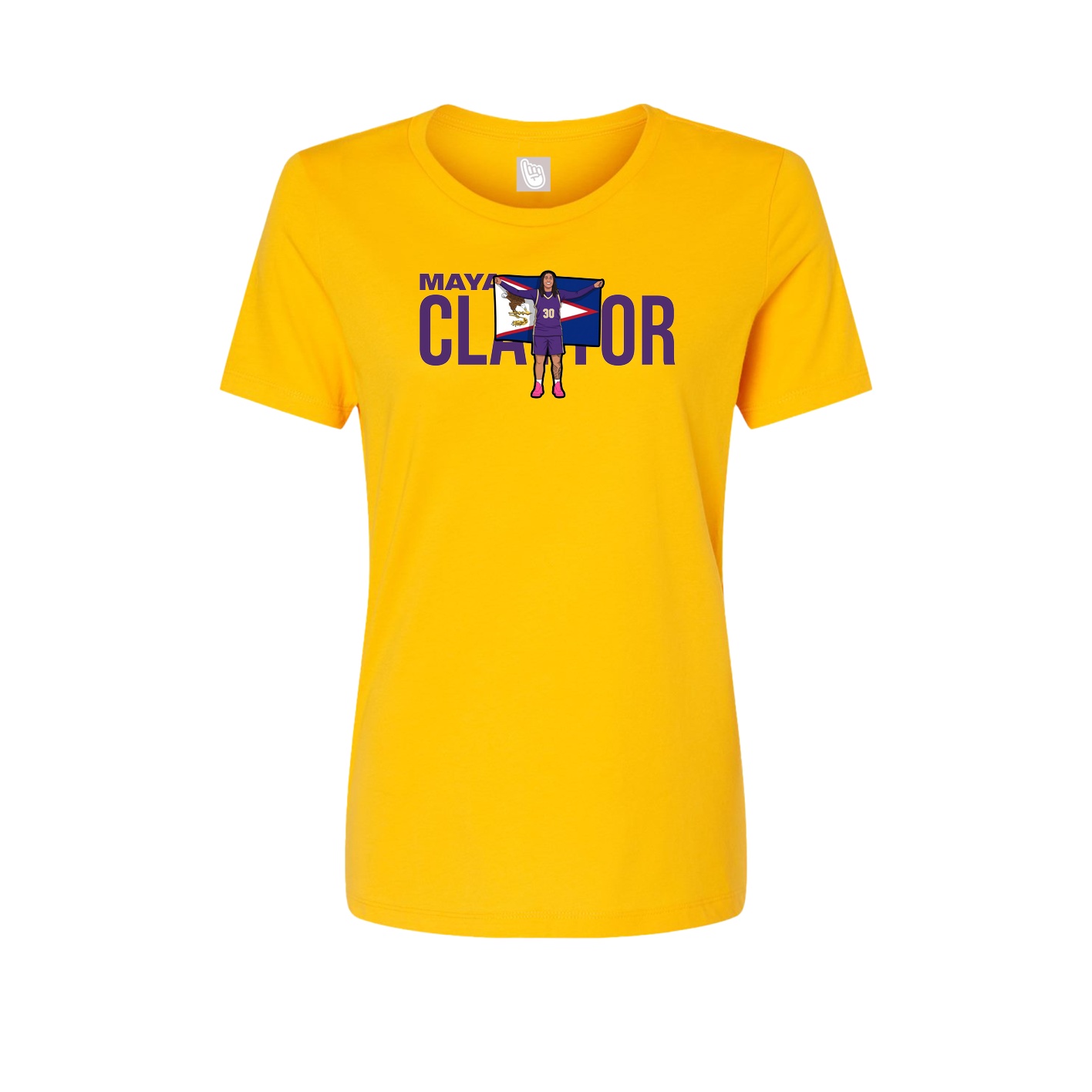 Fitted Women's Tee — Player Name in Gold
