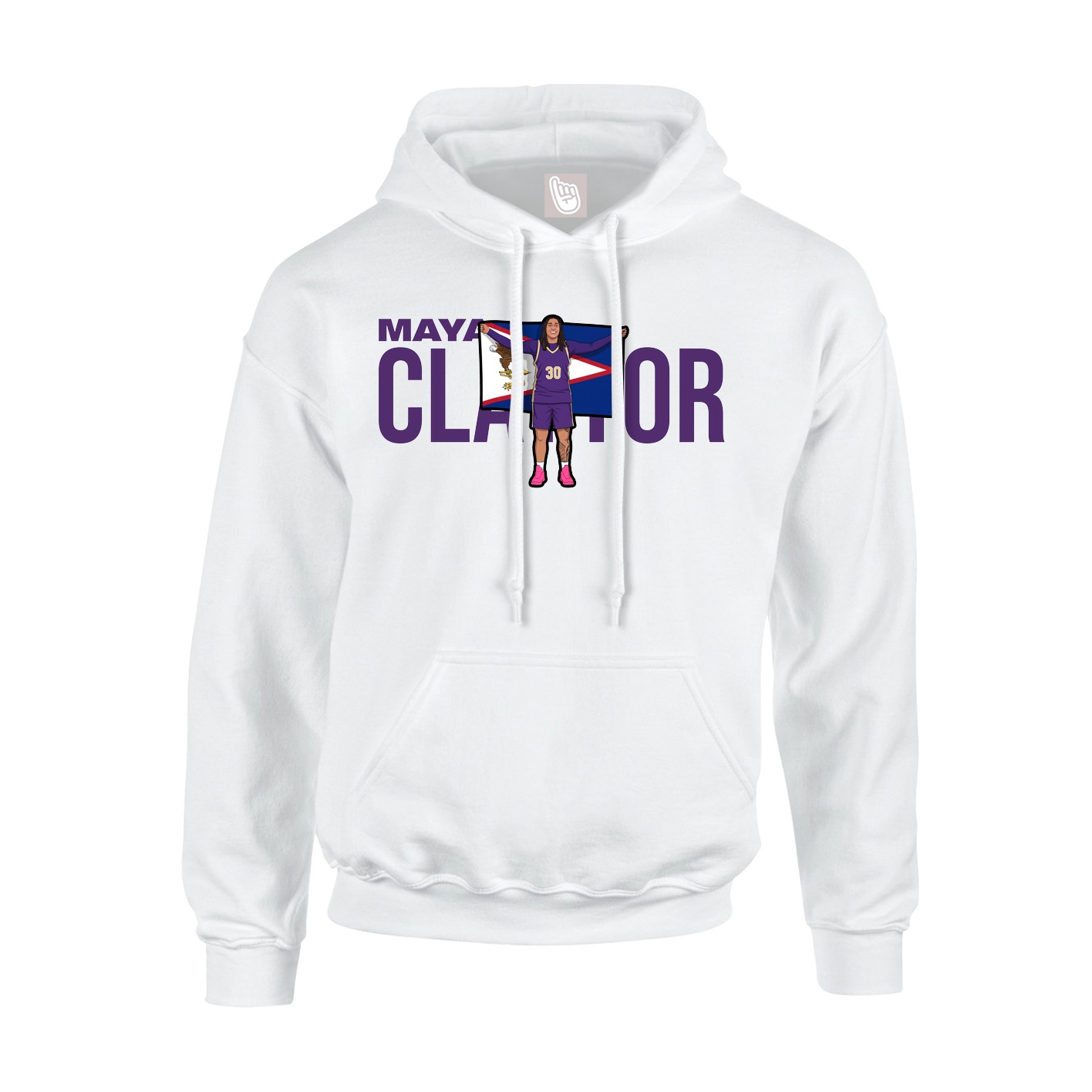 Youth Hoodie — Player Name in White