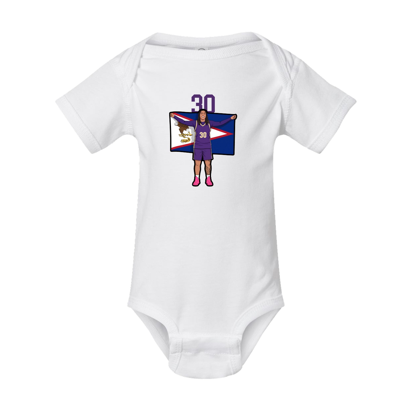Baby Onesie — Number Top in White