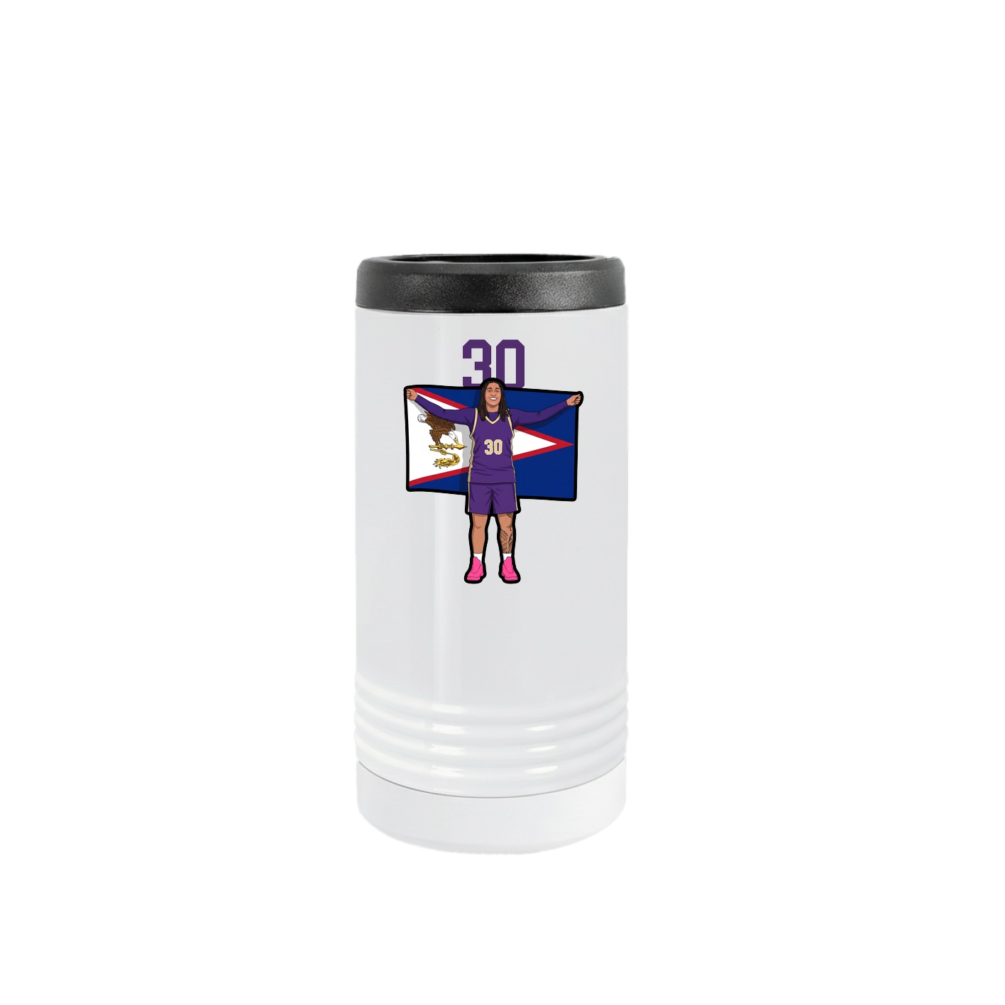 Slim Beverage Holder — Number Top in White