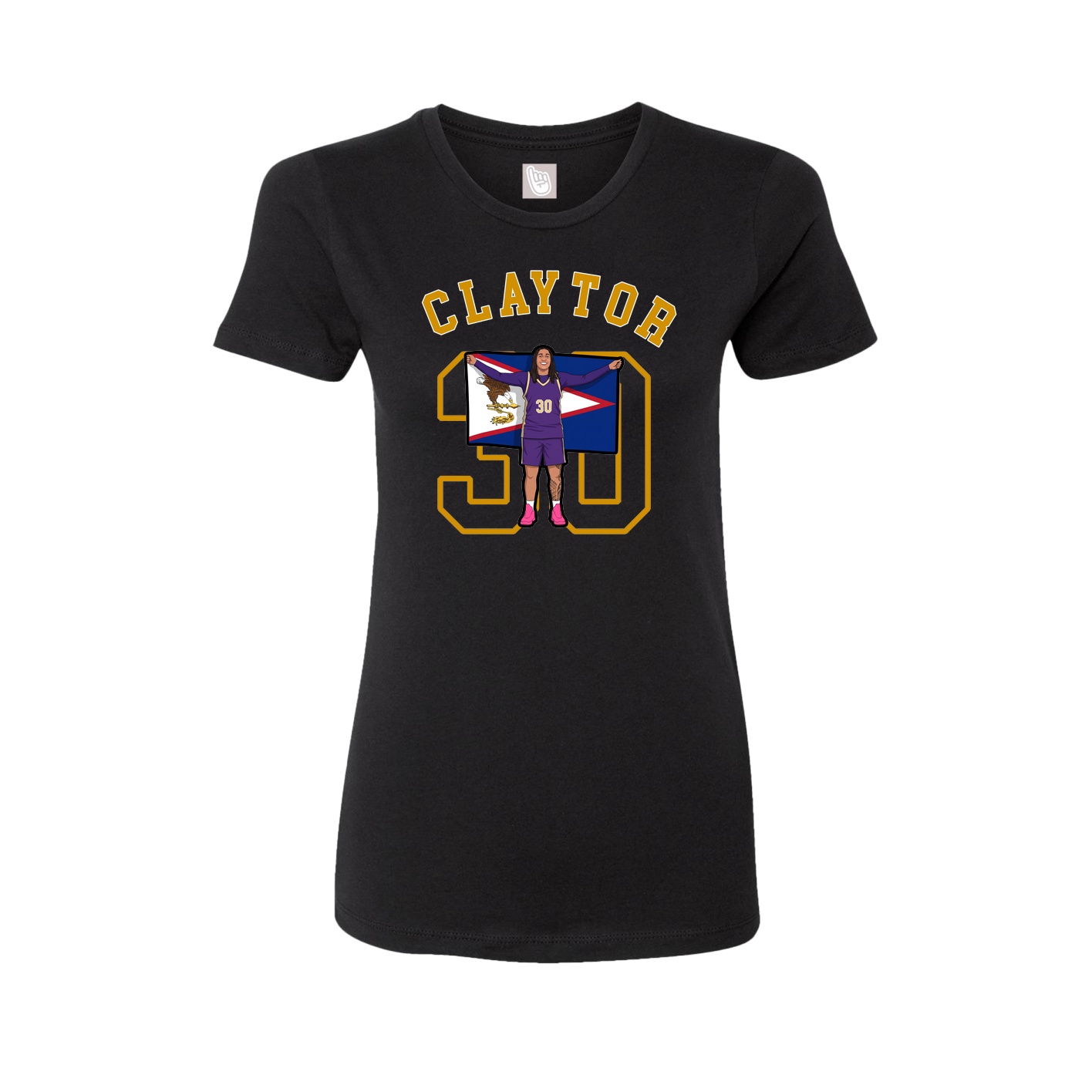 Fitted Women's Tee — Shirsey Arch in Black