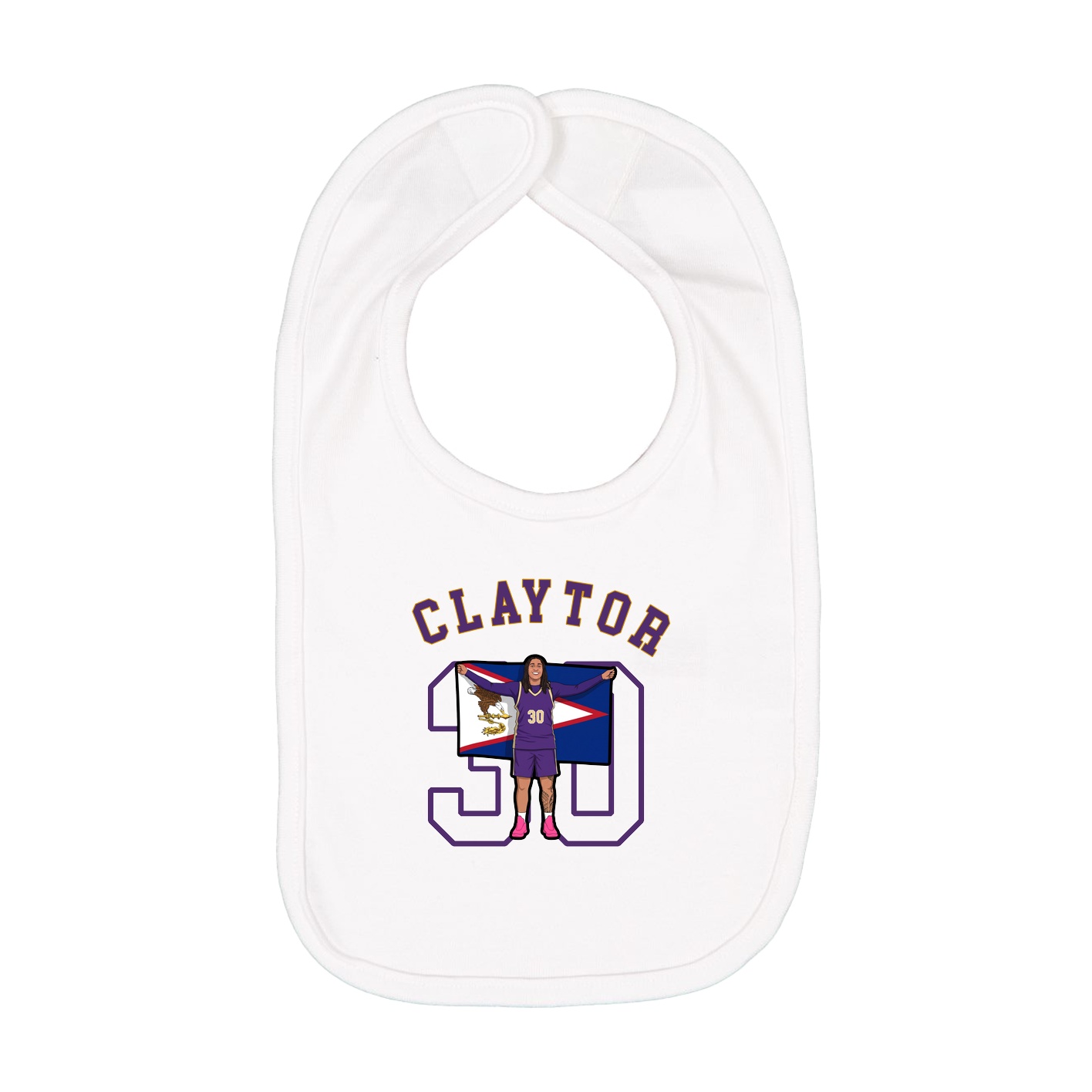 Infant Bib — Shirsey Arch in White