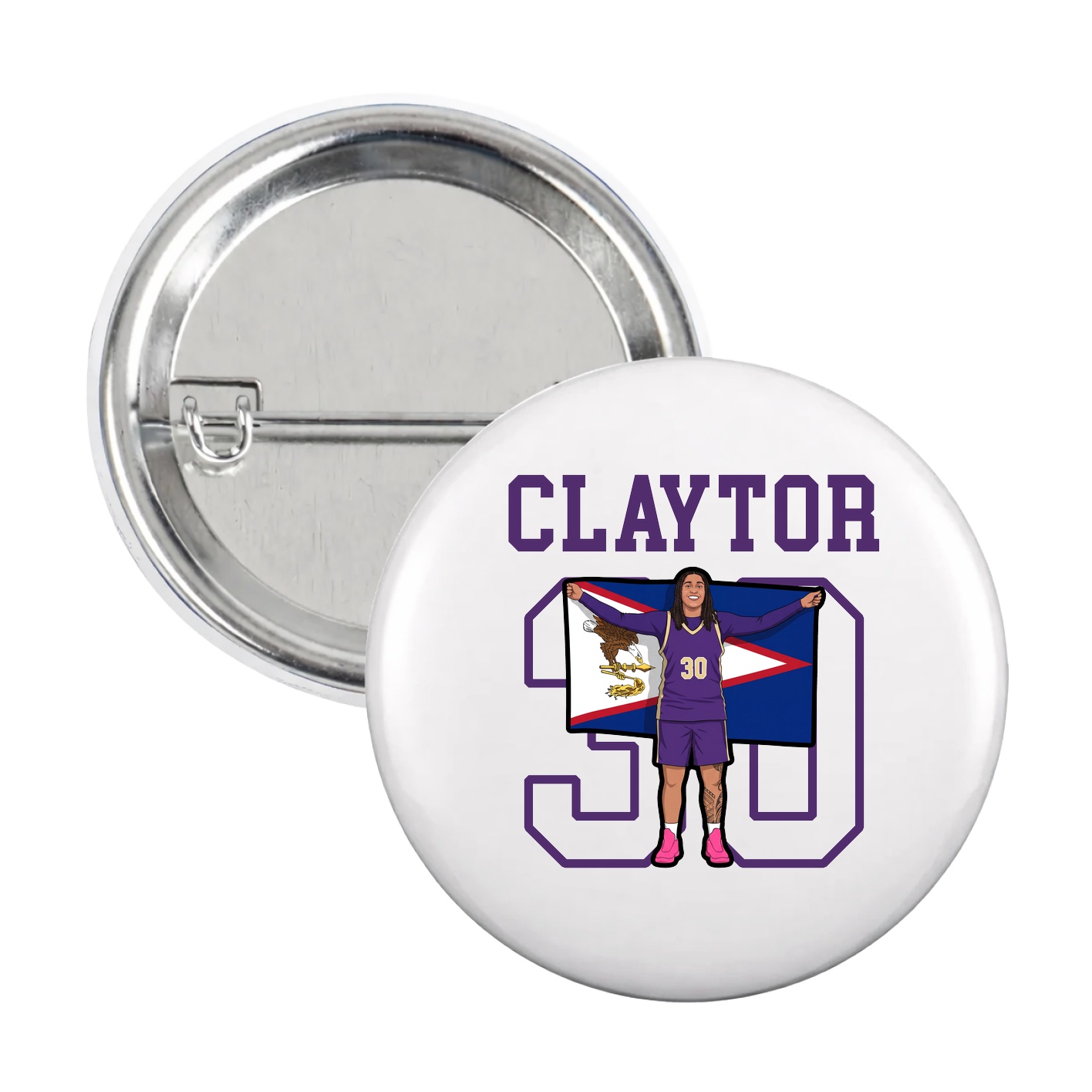 Game Day Button — Shirsey in White