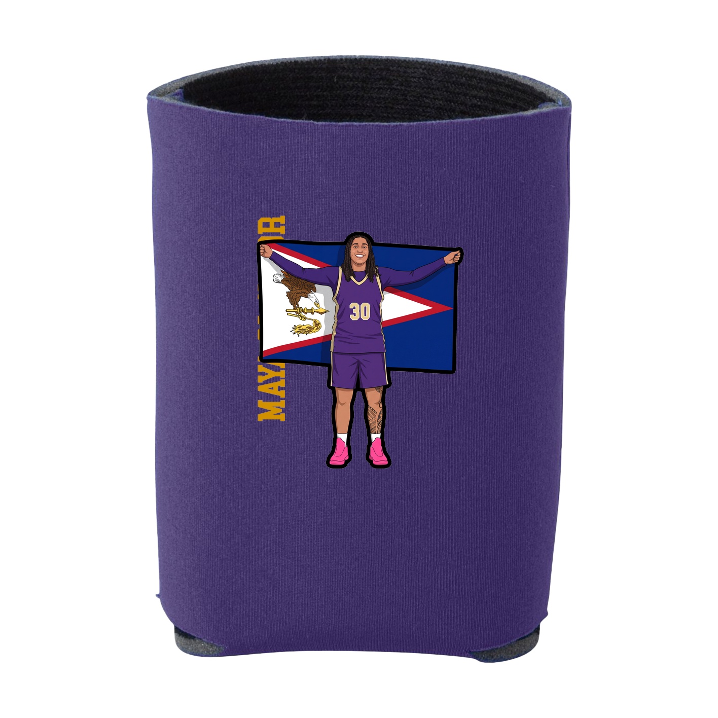 Can Holder — Name Vertical in Purple