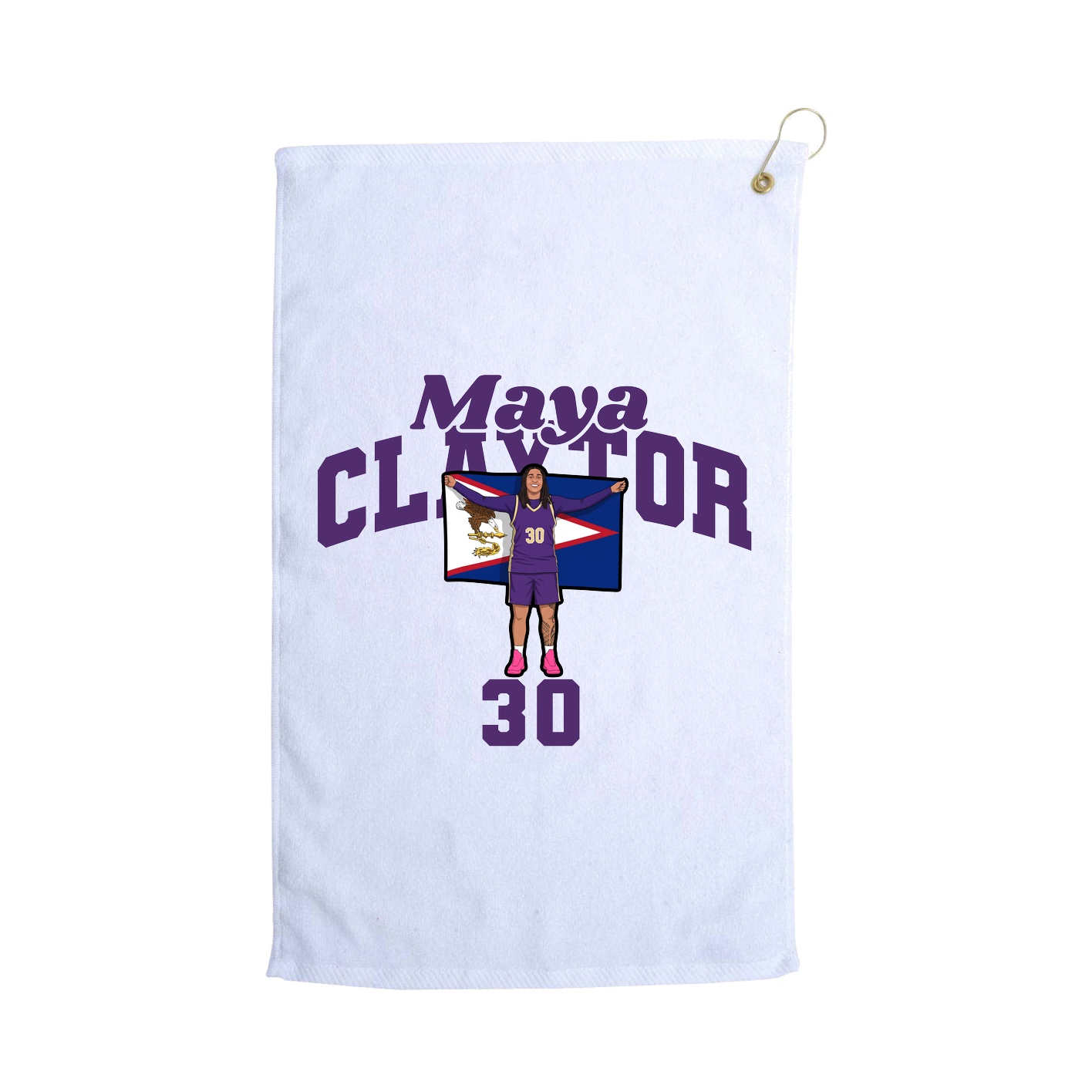 Golf Towel — Signature Arch in White