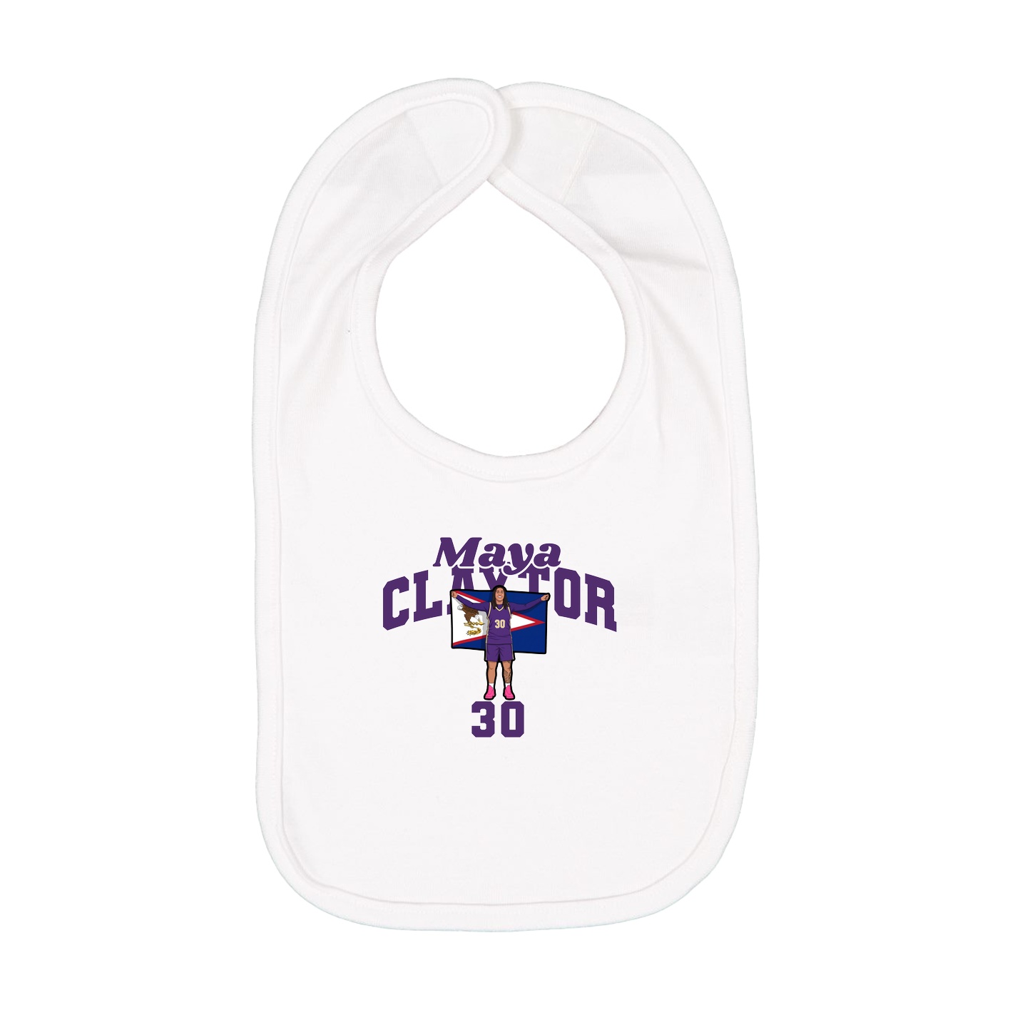 Infant Bib — Signature Arch in White